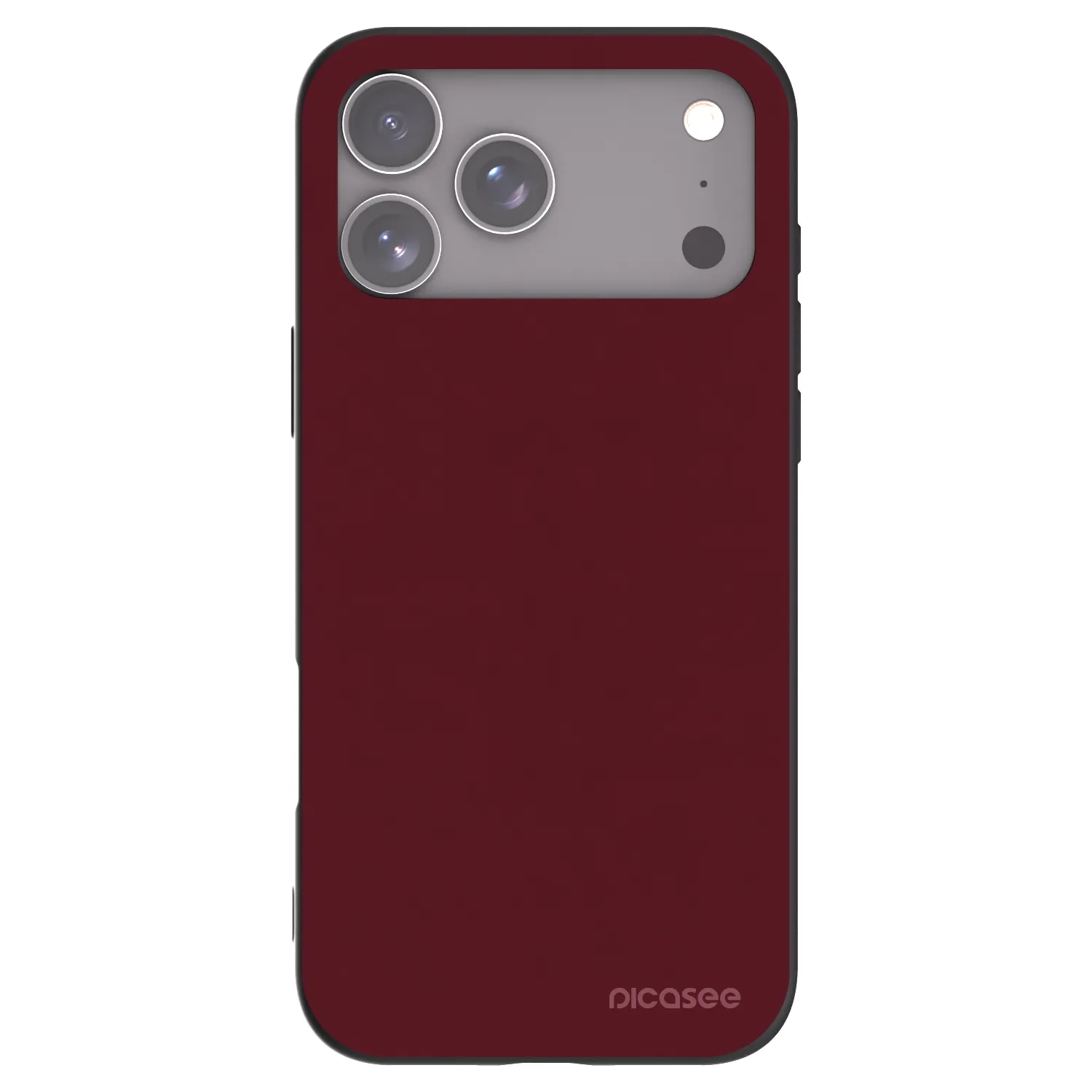 Picasee Μαύρη θήκη σιλικόνης για Apple iPhone 17 Pro Max - Burgundy red