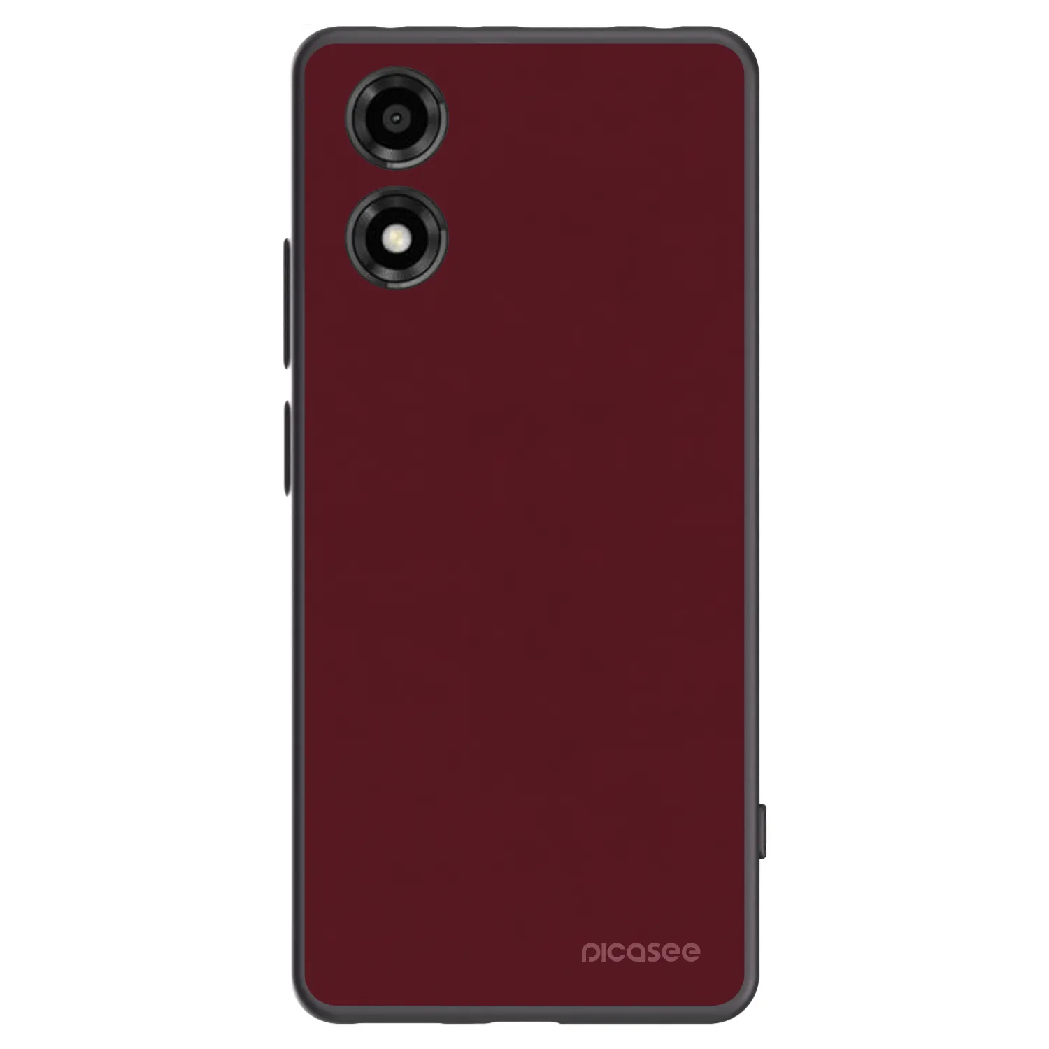 Picasee Μαύρη θήκη σιλικόνης για Motorola Moto E14 - Burgundy red