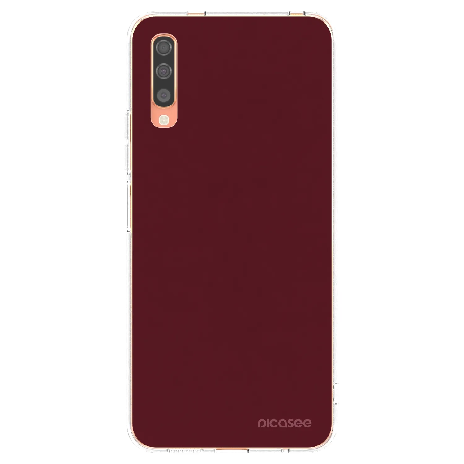 Picasee διαφανής θήκη σιλικόνης Samsung Galaxy A70 A705F - Burgundy red