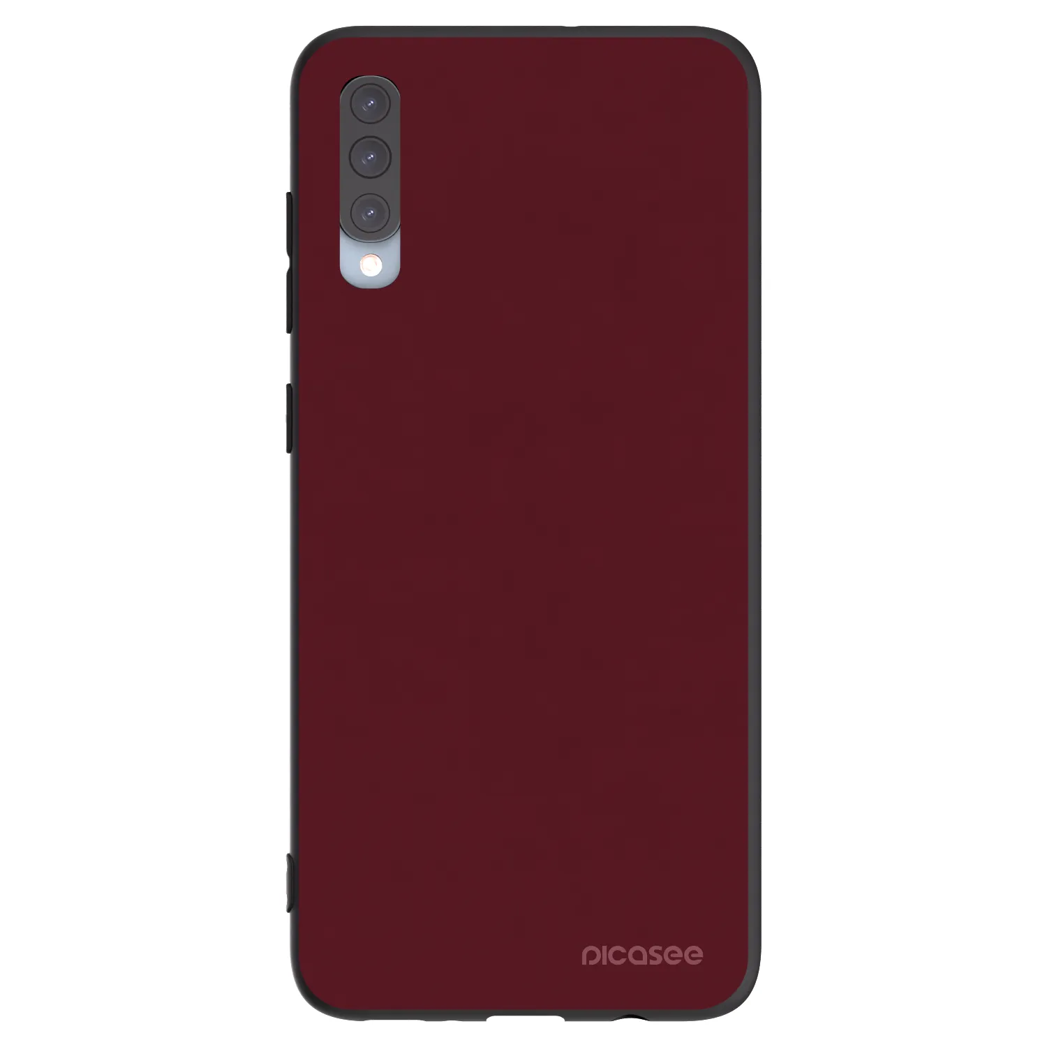 Picasee Μαύρη θήκη σιλικόνης για Samsung Galaxy A70 A705F - Burgundy red