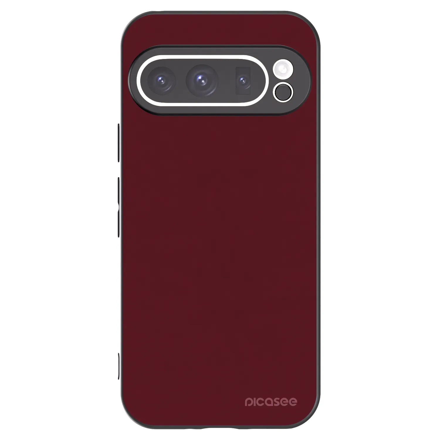 Picasee Μαύρη θήκη σιλικόνης για Google Pixel 9 Pro XL - Burgundy red