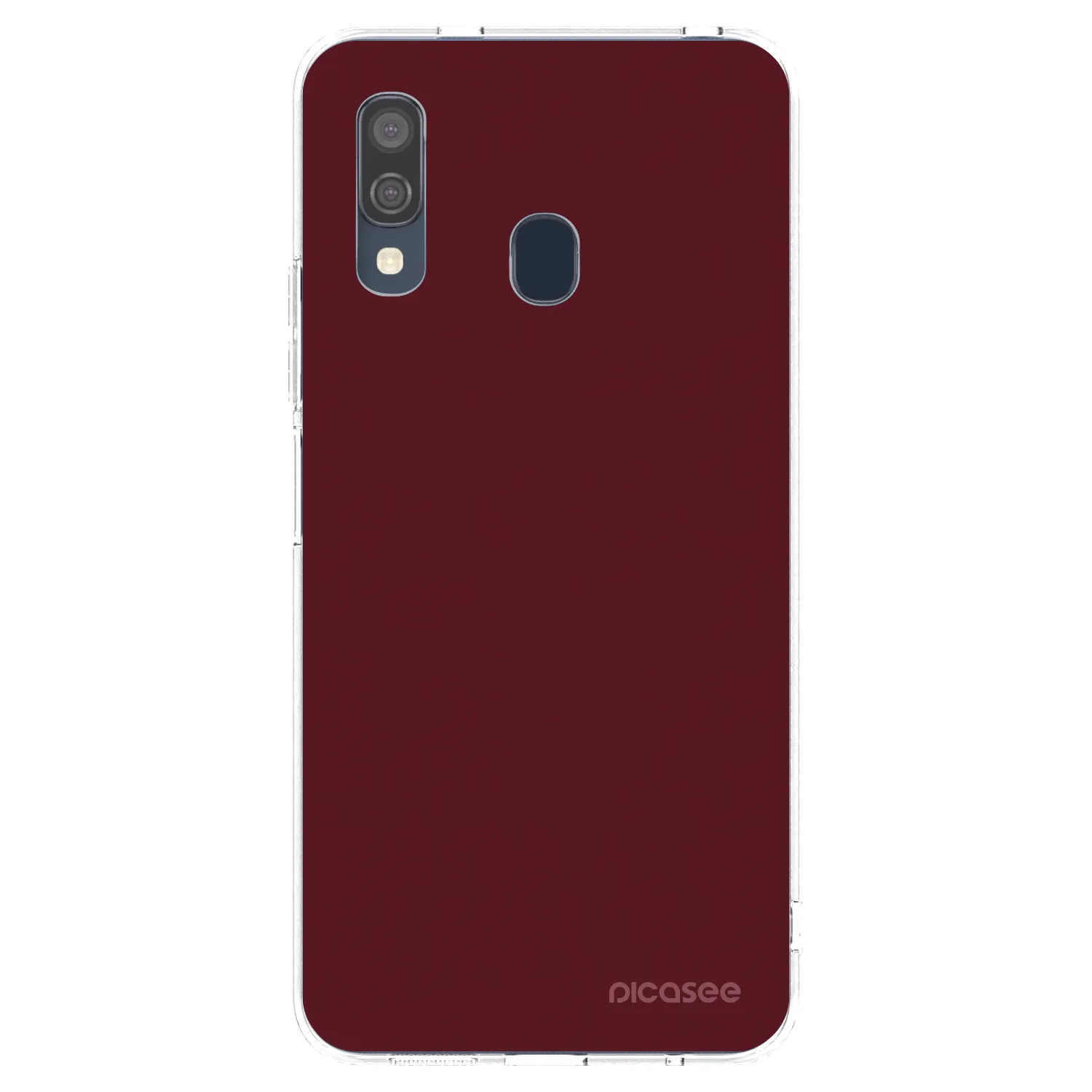 Picasee διαφανής θήκη σιλικόνης Samsung Galaxy A40 A405F - Burgundy red