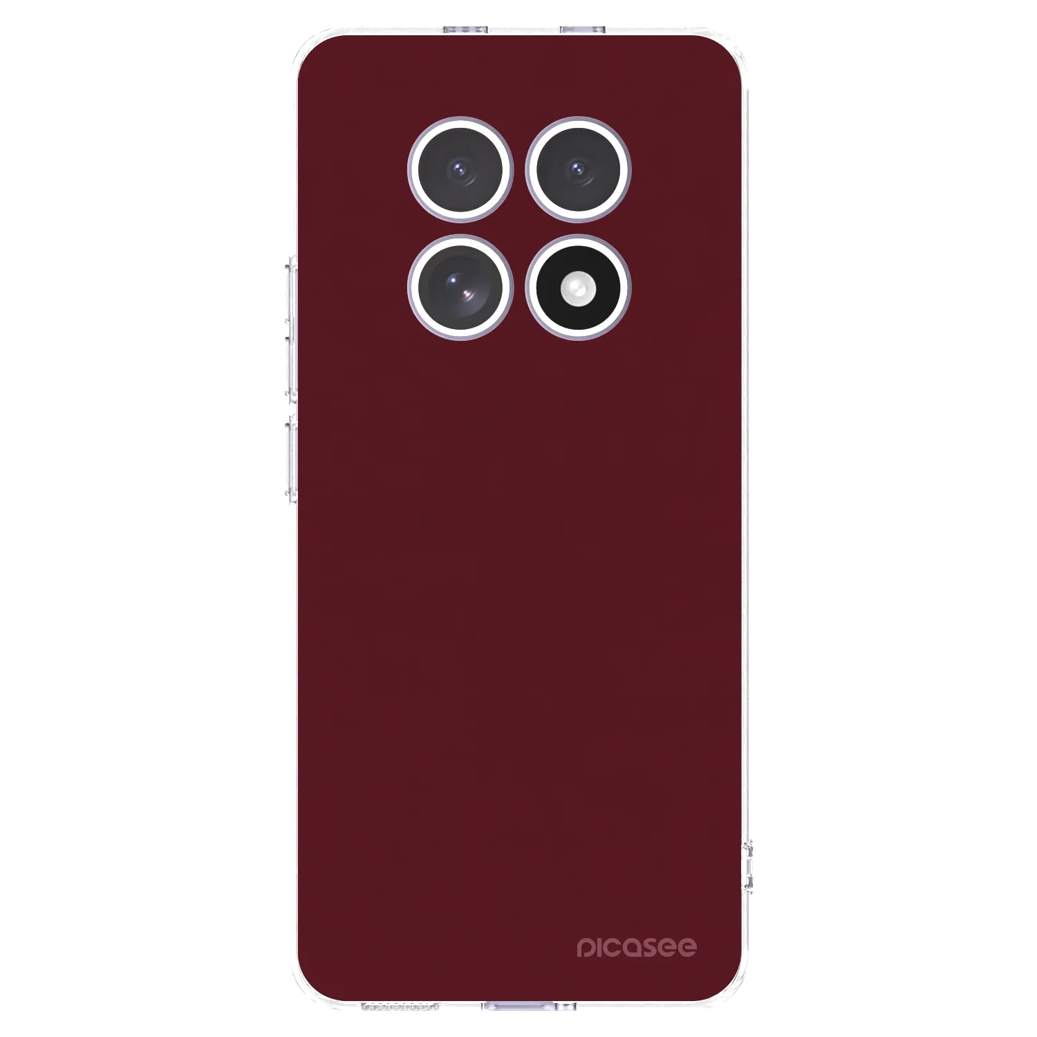 Picasee διαφανής θήκη σιλικόνης Xiaomi Redmi Note 15 4G - Burgundy red