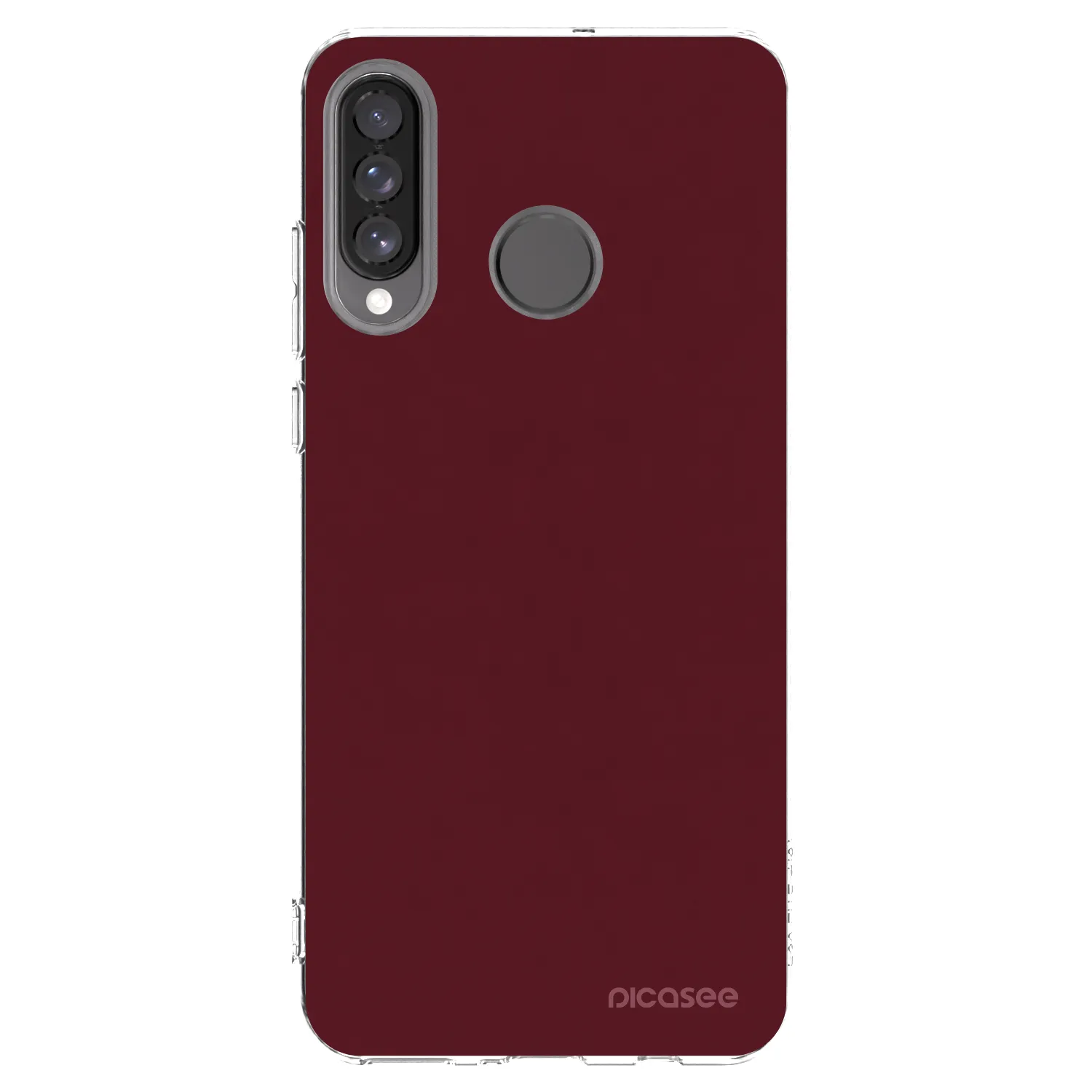 Picasee διαφανής θήκη σιλικόνης Huawei P30 Lite - Burgundy red