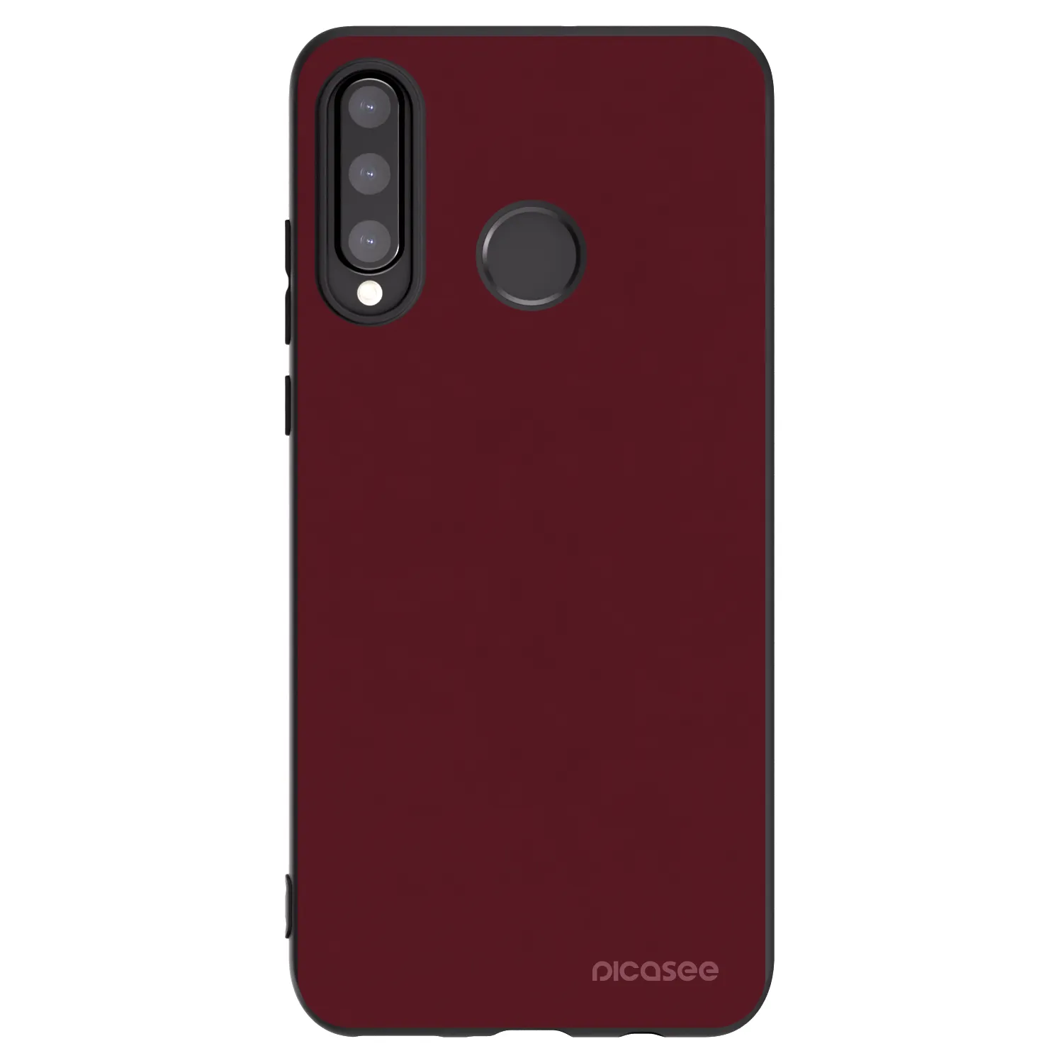 Picasee Μαύρη θήκη σιλικόνης για Huawei P30 Lite - Burgundy red
