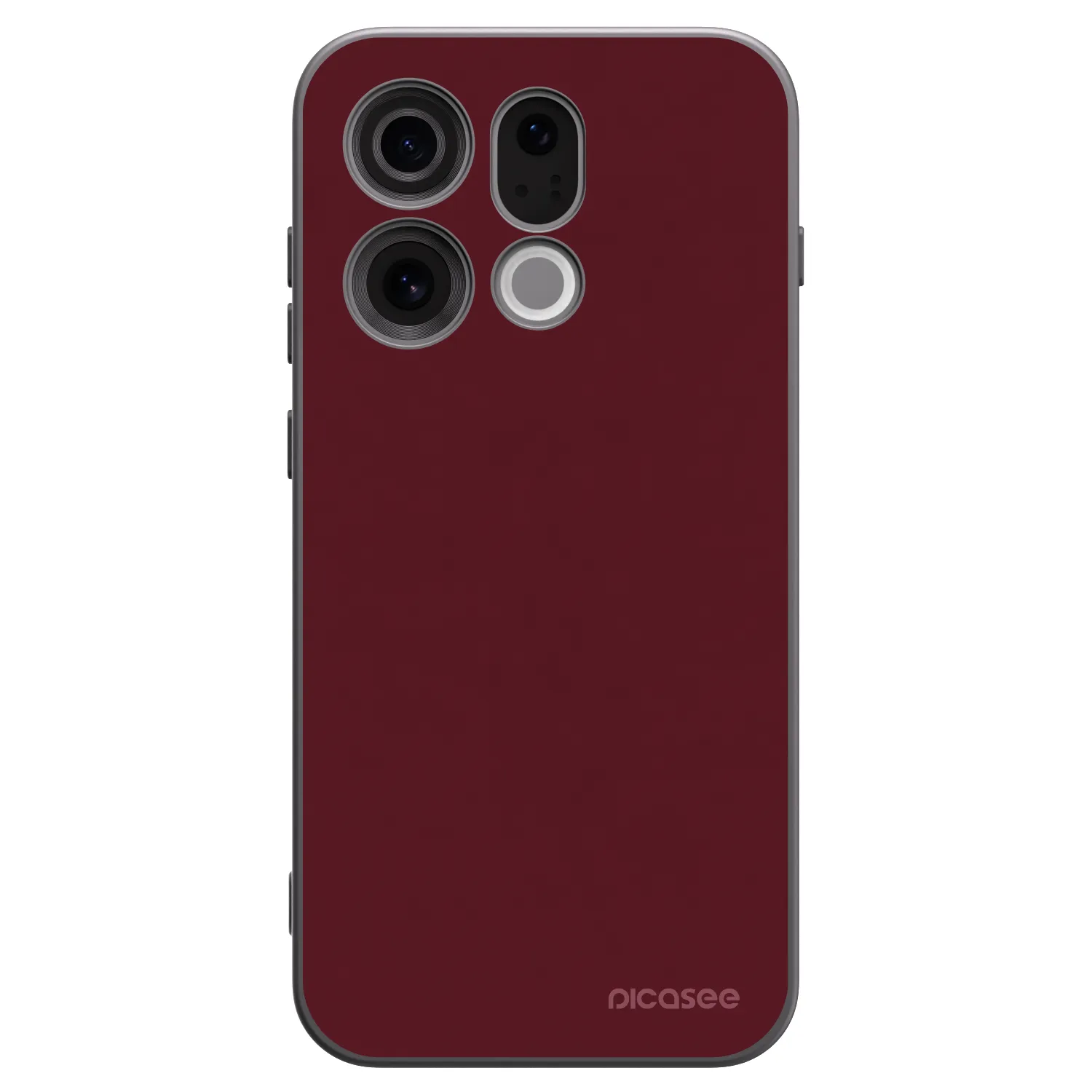 Picasee Μαύρη θήκη σιλικόνης για OPPO Find X9 - Burgundy red