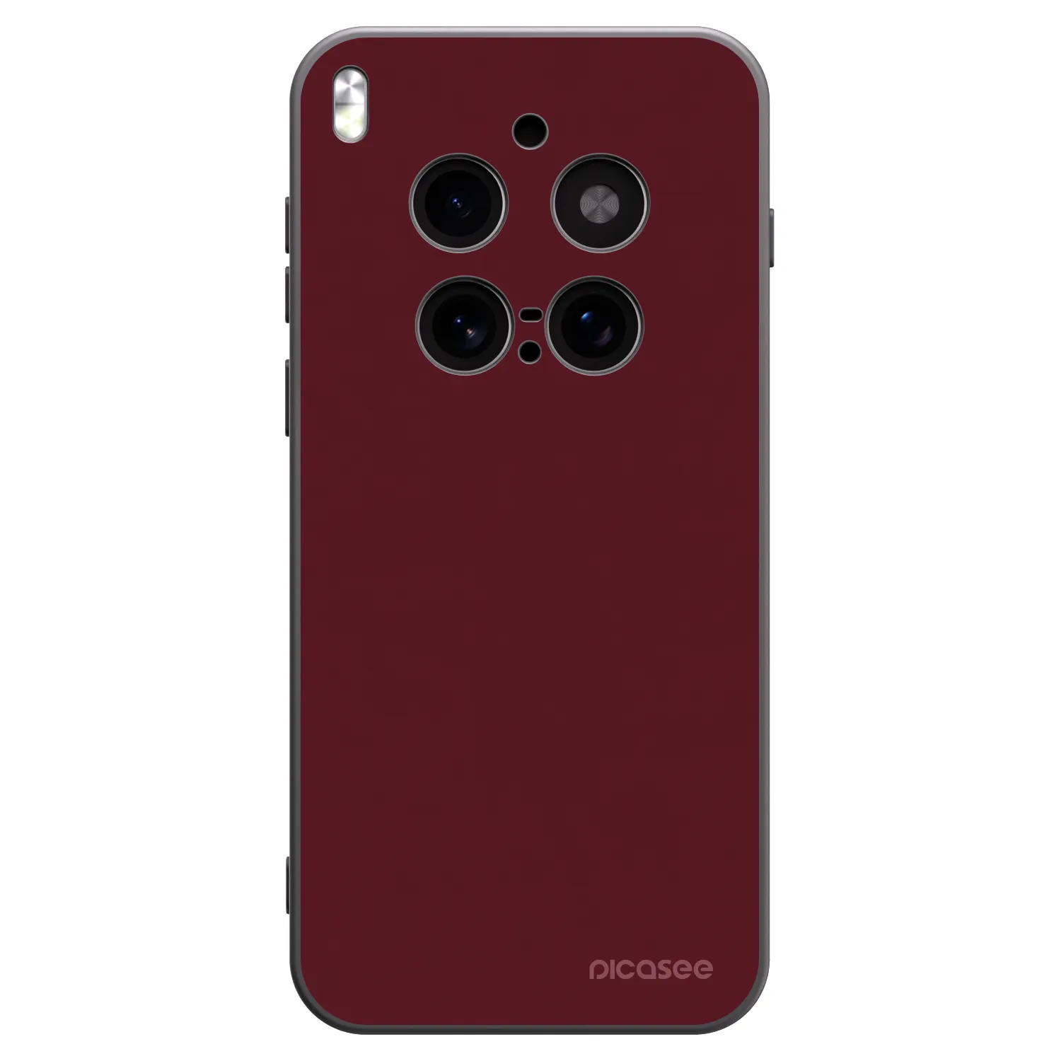 Picasee Μαύρη θήκη σιλικόνης για Vivo X300 Pro - Burgundy red