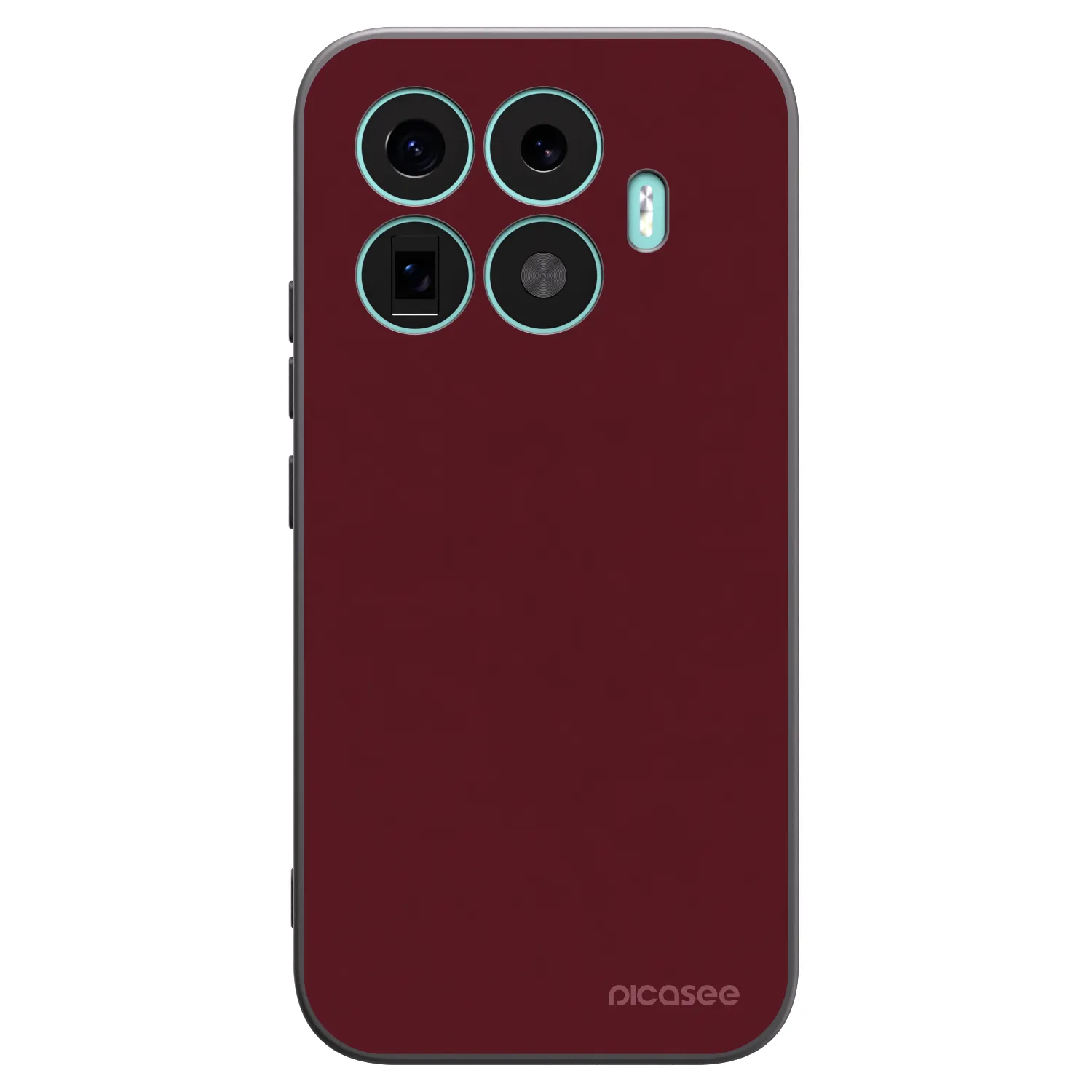 Picasee Μαύρη θήκη σιλικόνης για Xiaomi 17T - Burgundy red