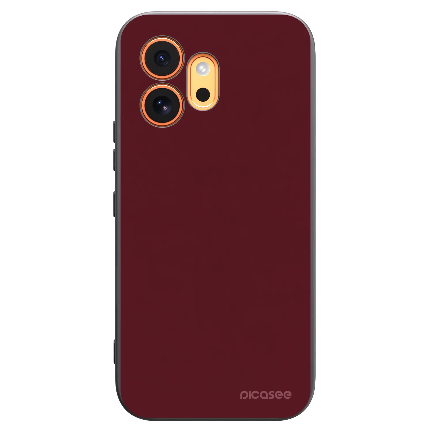 Picasee Μαύρη θήκη σιλικόνης για Honor 600 - Burgundy red