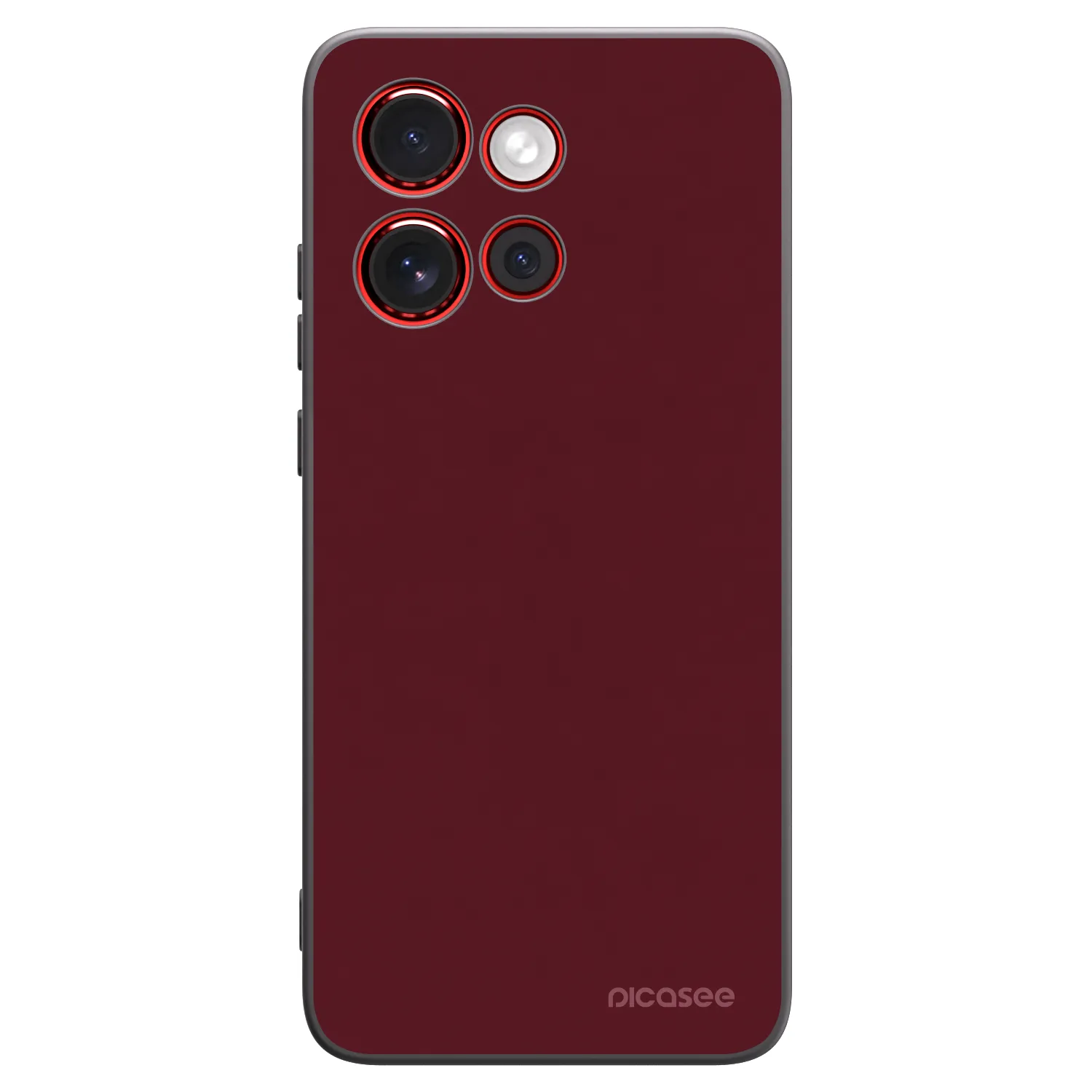 Picasee Μαύρη θήκη σιλικόνης για Motorola Edge 60 Neo 5G - Burgundy red