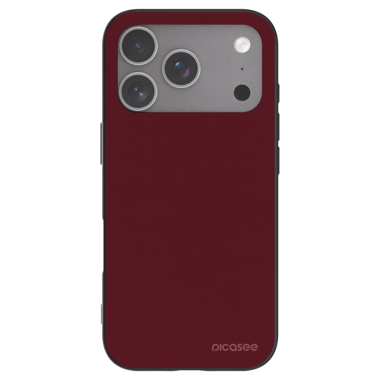 Picasee Μαύρη θήκη σιλικόνης για Apple iPhone 18 Pro - Burgundy red