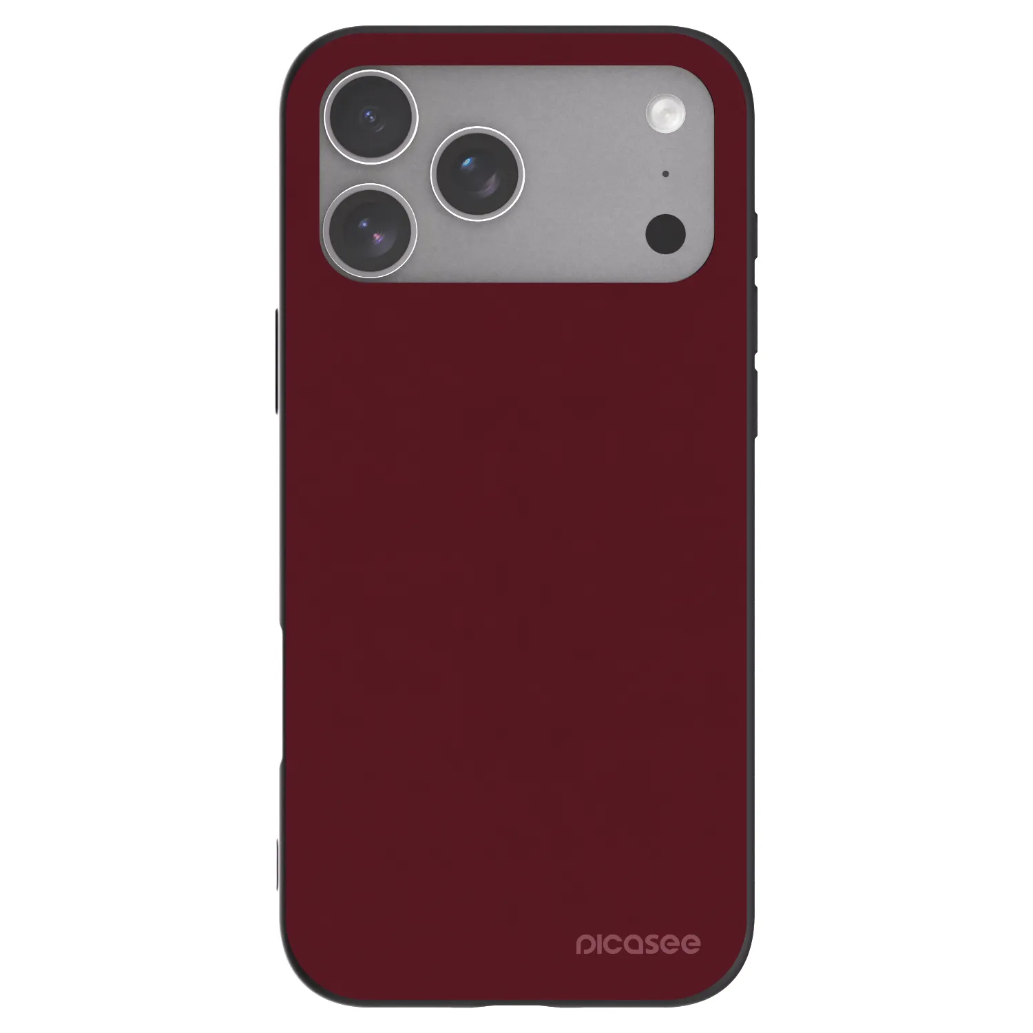 Picasee Μαύρη θήκη σιλικόνης για Apple iPhone 18 Pro Max - Burgundy red