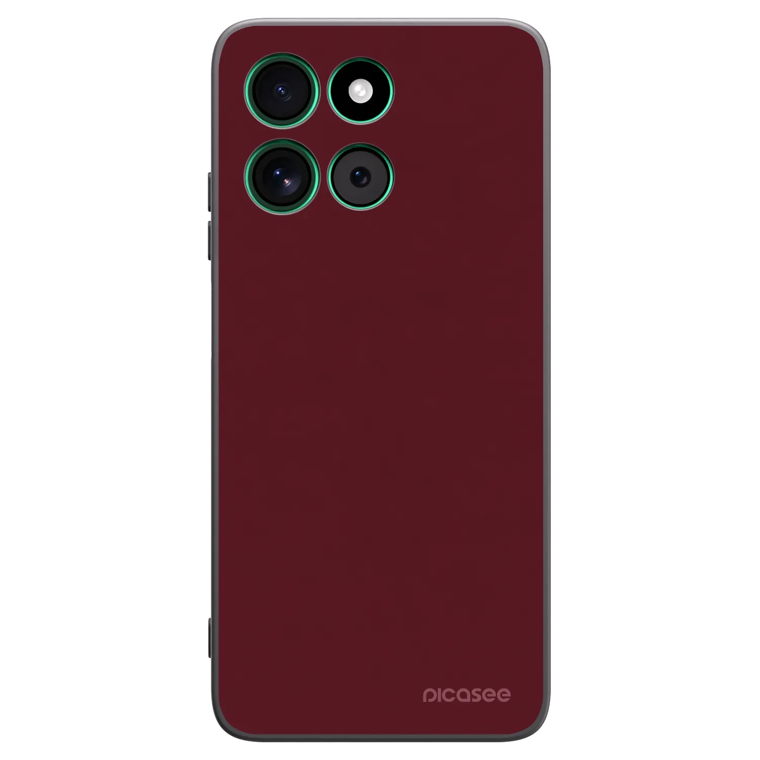 Picasee Μαύρη θήκη σιλικόνης για Motorola Moto G57 Power - Burgundy red