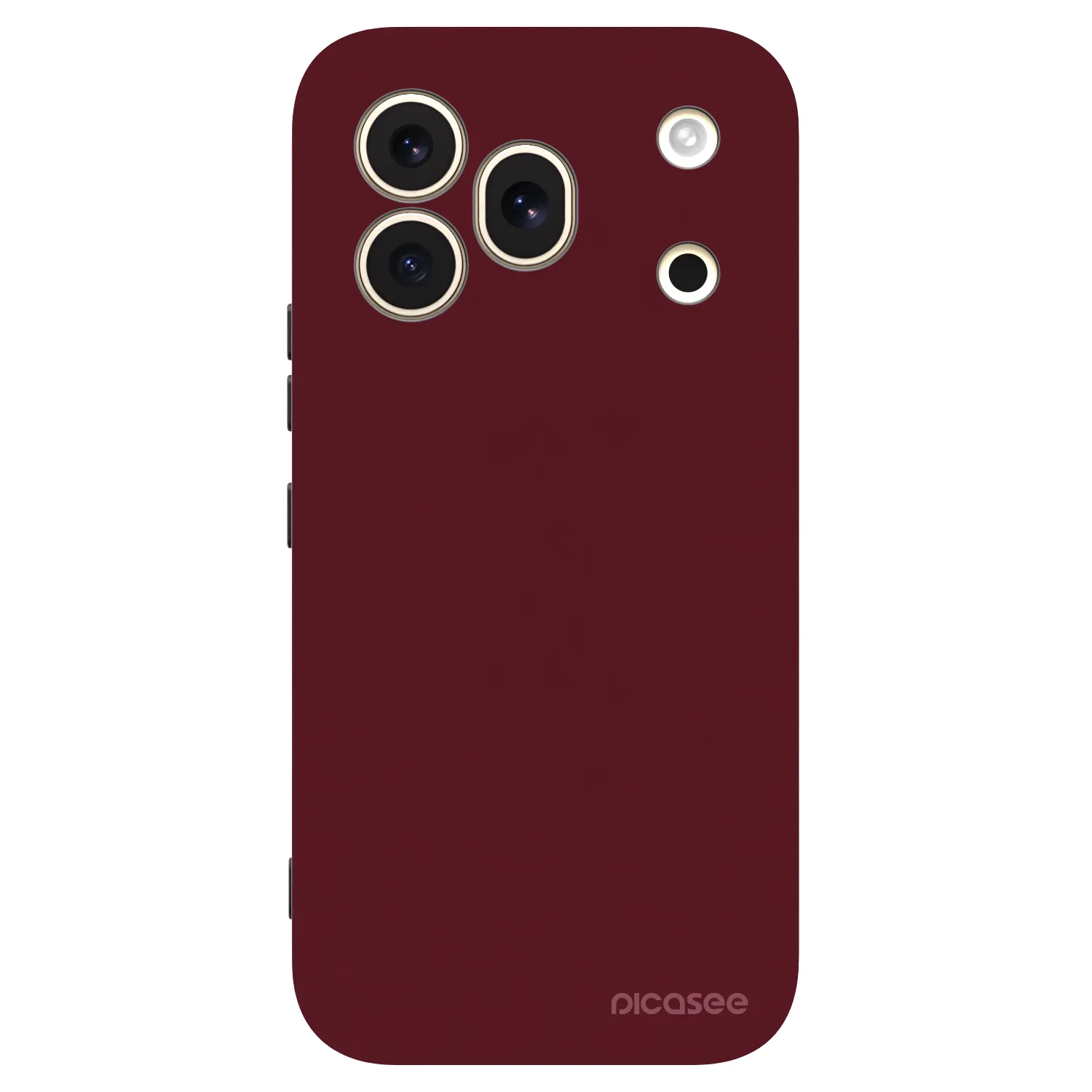 Picasee Μαύρη θήκη σιλικόνης για Honor 600 Pro - Burgundy red