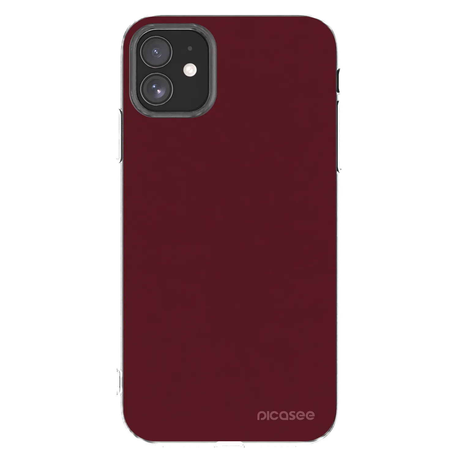 Picasee διαφανής θήκη σιλικόνης Apple iPhone 11 - Burgundy red