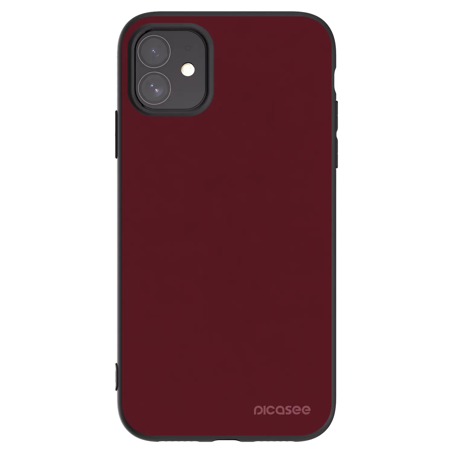 Picasee Μαύρη θήκη σιλικόνης για Apple iPhone 11 - Burgundy red