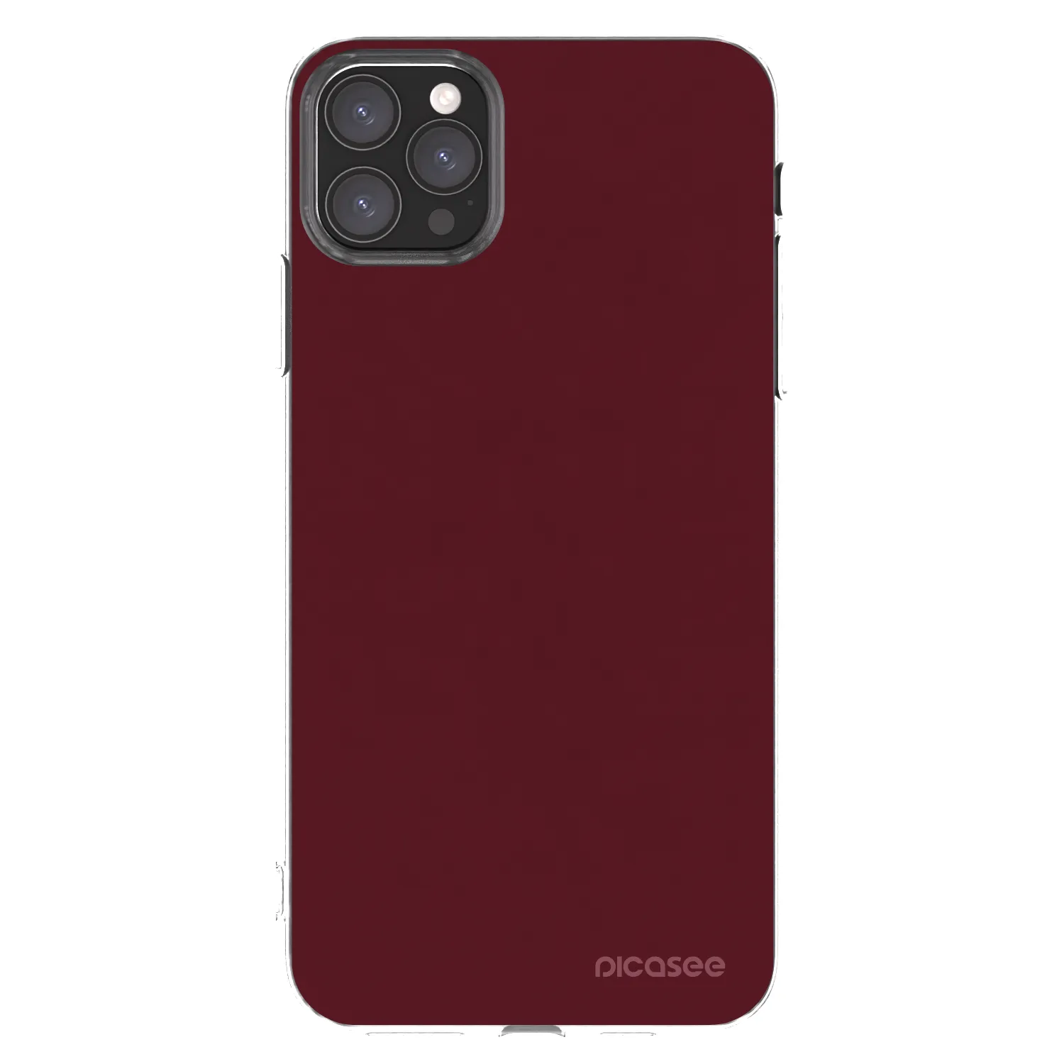 Picasee διαφανής θήκη σιλικόνης Apple iPhone 11 Pro Max - Burgundy red