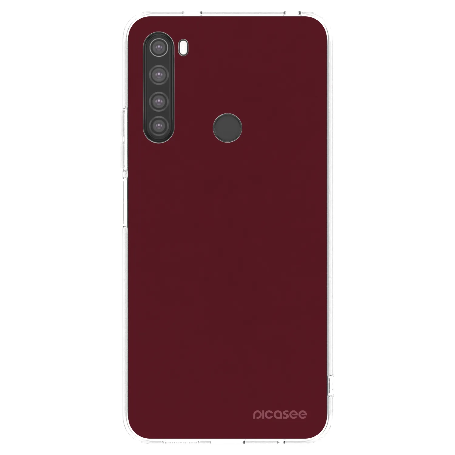 Picasee διαφανής θήκη σιλικόνης Xiaomi Redmi Note 8 - Burgundy red