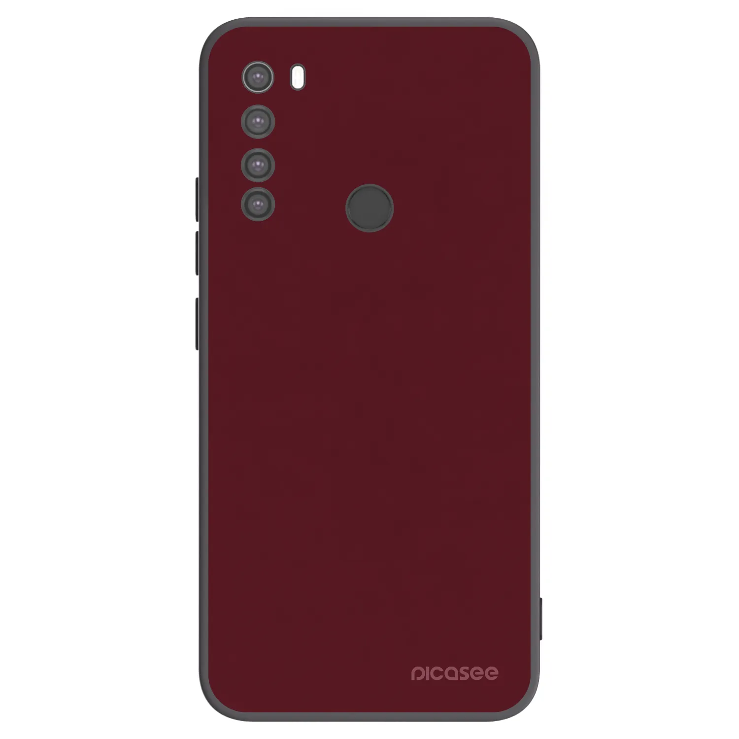 Picasee Μαύρη θήκη σιλικόνης για Xiaomi Redmi Note 8 - Burgundy red