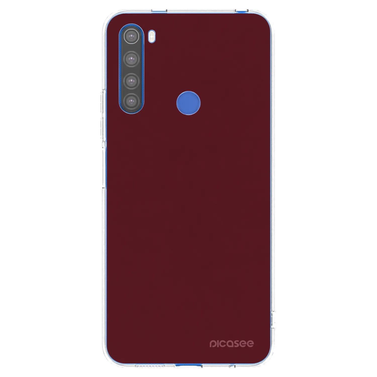 Picasee διαφανής θήκη σιλικόνης Xiaomi Redmi Note 8T - Burgundy red