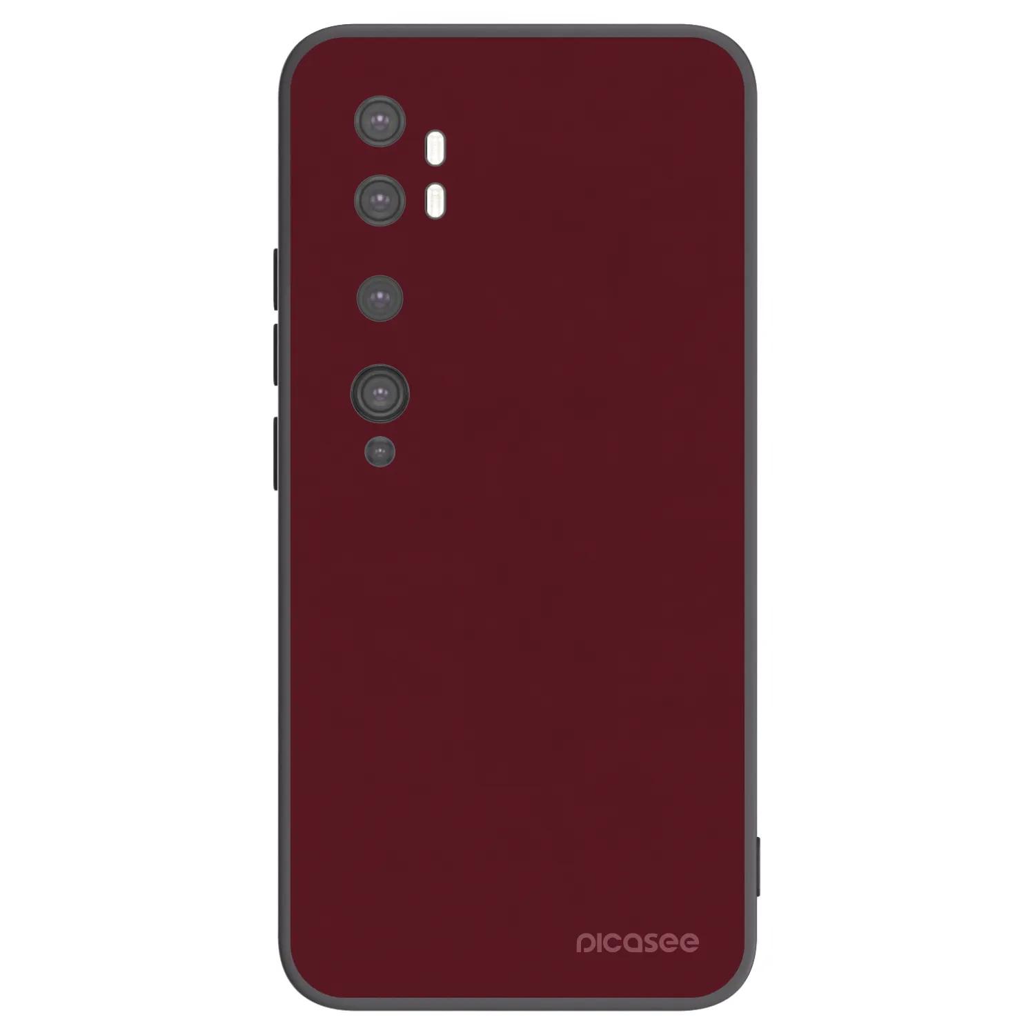 Picasee Μαύρη θήκη σιλικόνης για Xiaomi Mi Note 10 (Pro) - Burgundy red