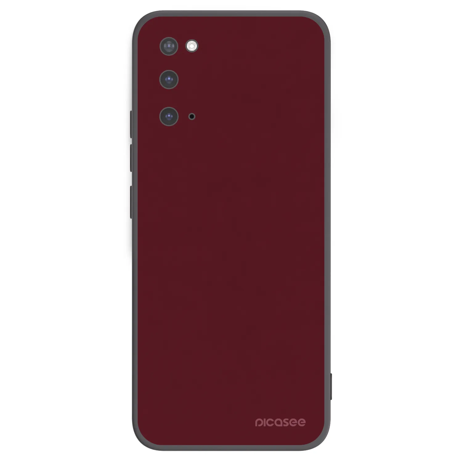 Picasee Μαύρη θήκη σιλικόνης για Samsung Galaxy S20 G980F - Burgundy red