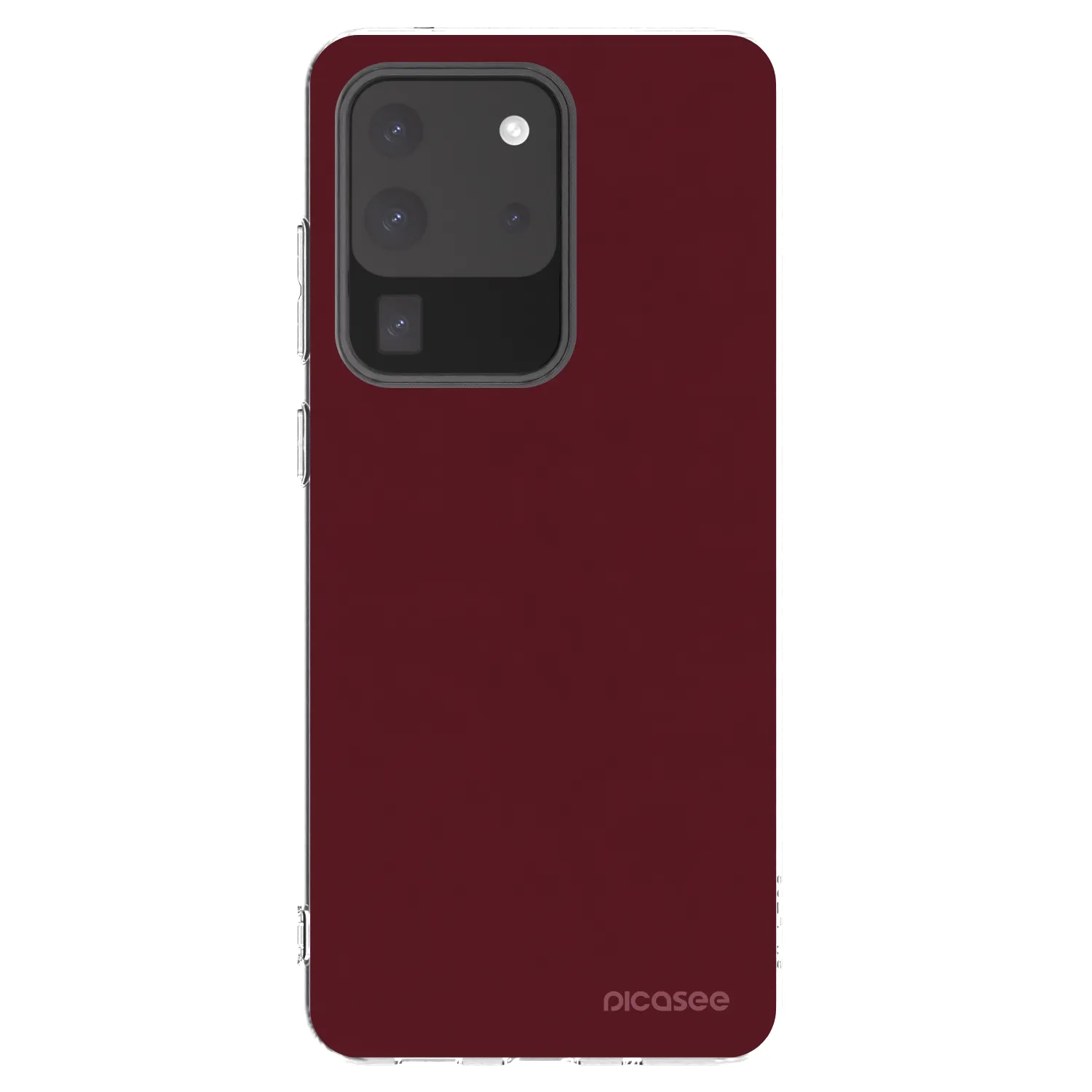 Picasee διαφανής θήκη σιλικόνης Samsung Galaxy S20 Ultra 5G G988F - Burgundy red