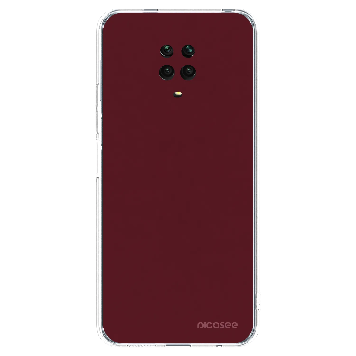 Picasee διαφανής θήκη σιλικόνης Xiaomi Redmi Note 9 Pro - Burgundy red