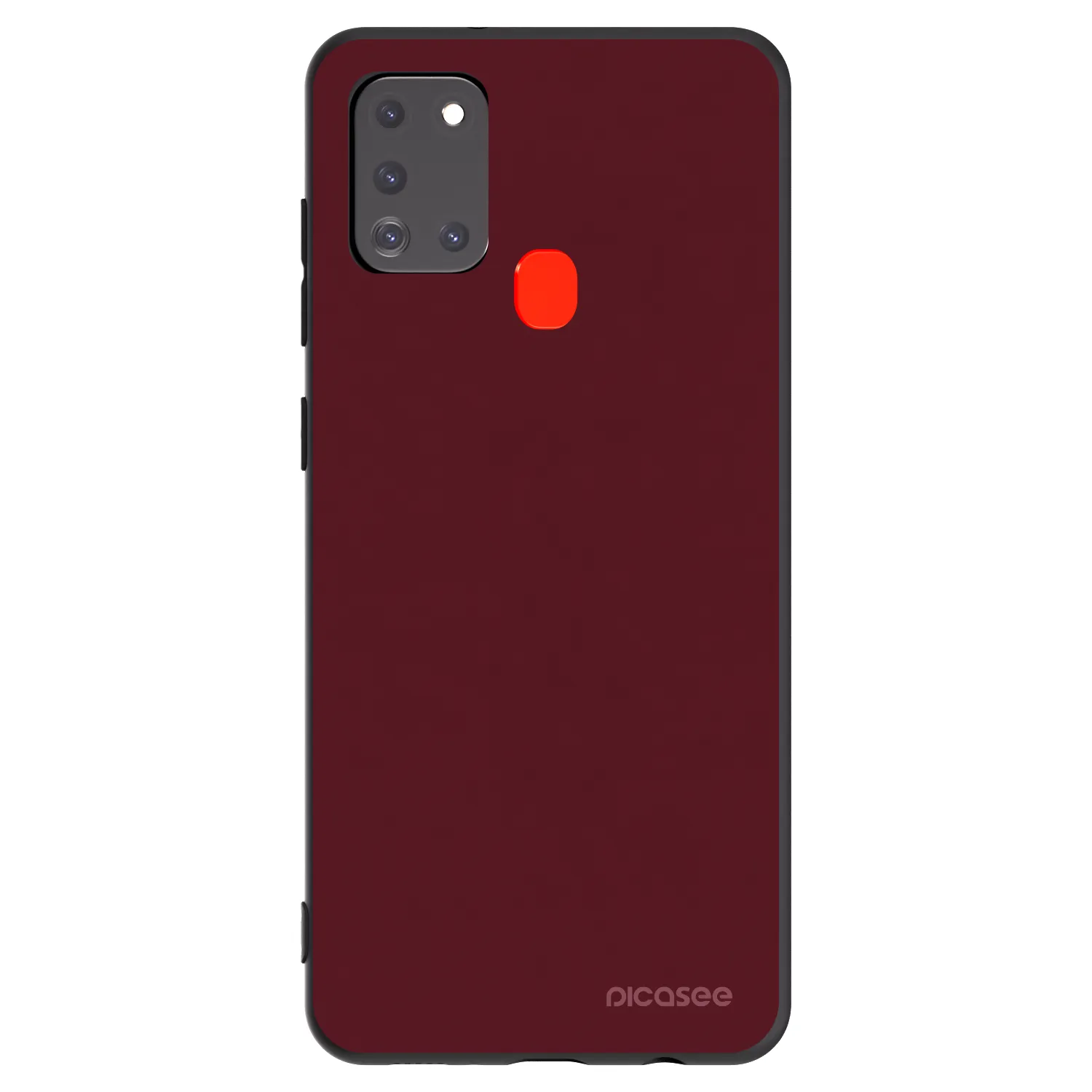 Picasee Μαύρη θήκη σιλικόνης για Samsung Galaxy A21s - Burgundy red