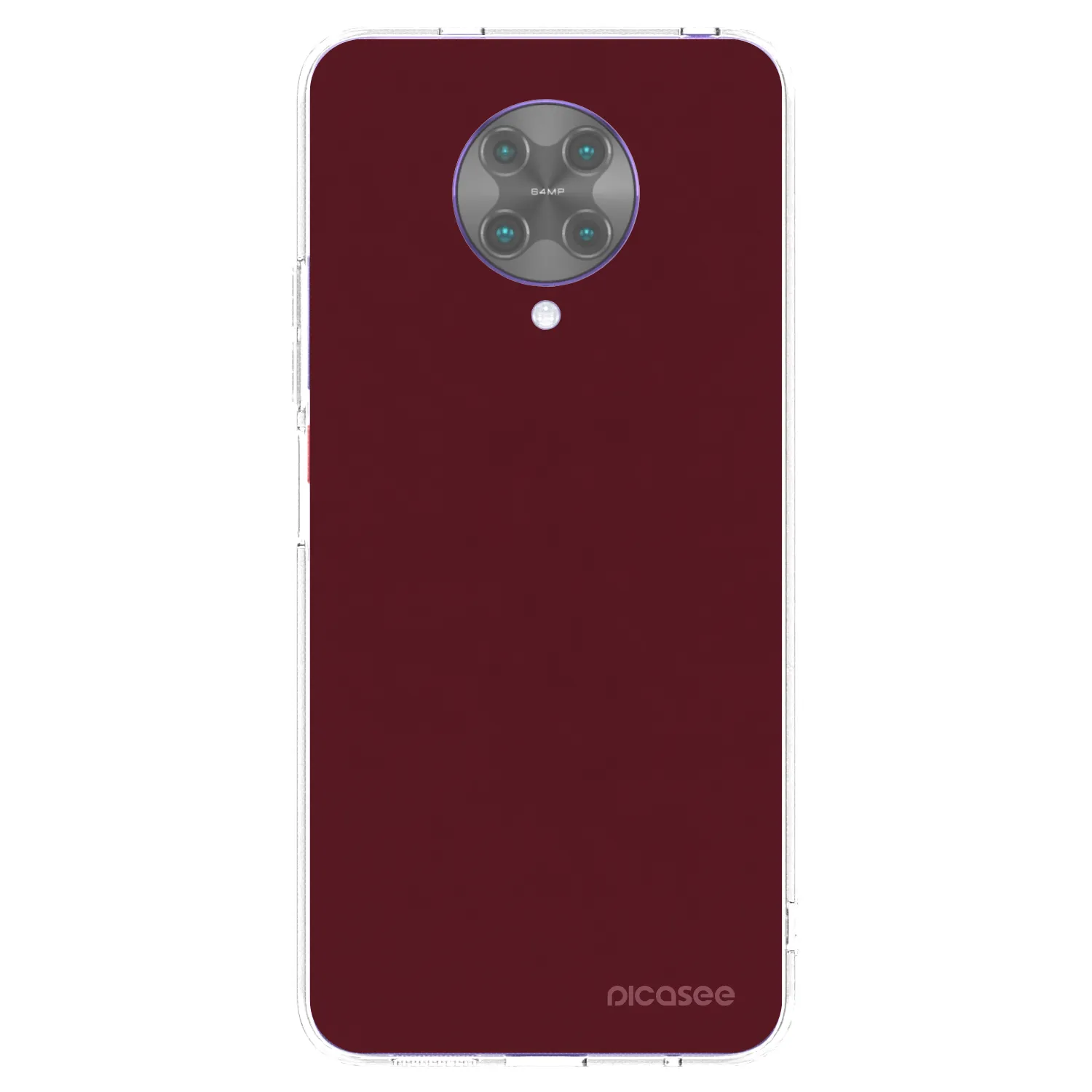Picasee διαφανής θήκη σιλικόνης Xiaomi Poco F2 Pro - Burgundy red