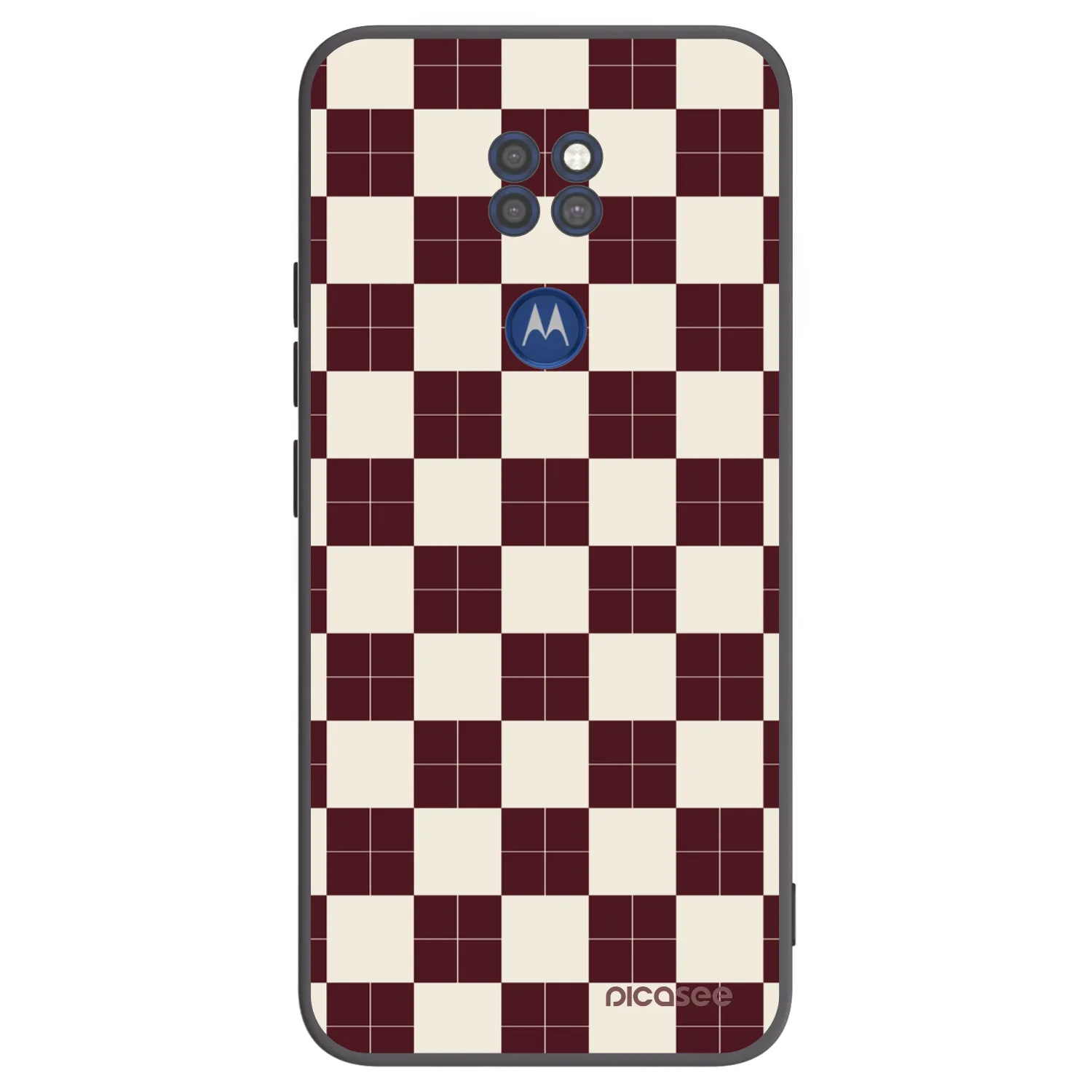 Picasee Μαύρη θήκη σιλικόνης για Motorola Moto G9 Play - Checked Away