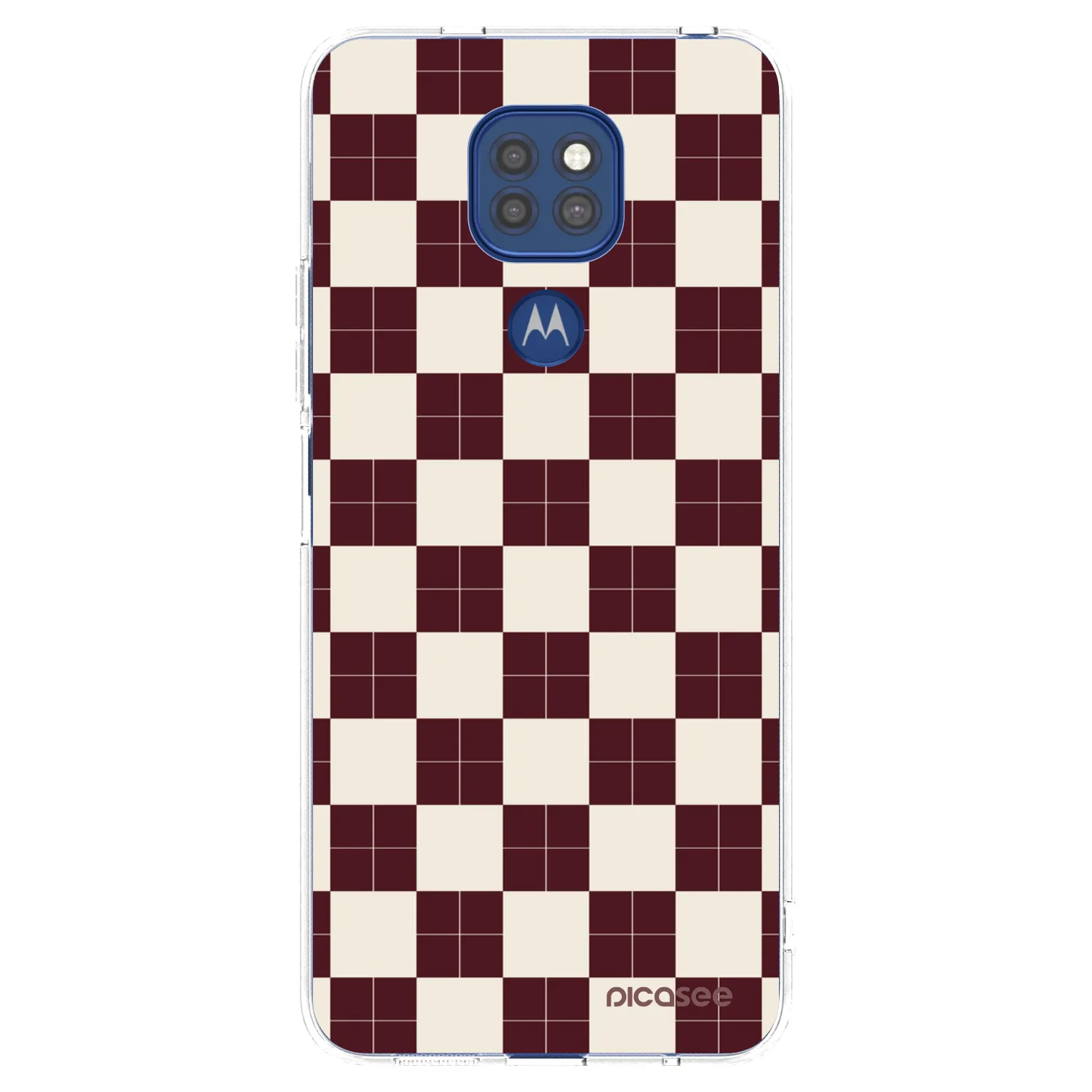 Picasee διαφανής θήκη σιλικόνης Motorola Moto G9 Play - Checked Away