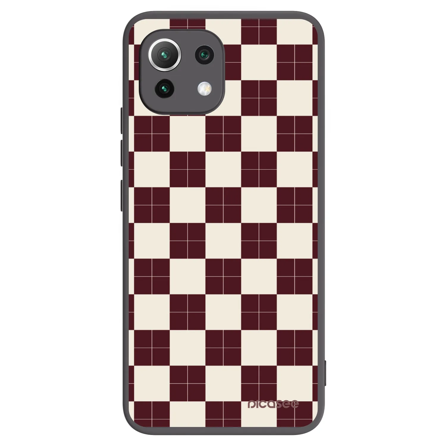 Picasee Μαύρη θήκη σιλικόνης για Xiaomi Mi 11 Lite - Checked Away
