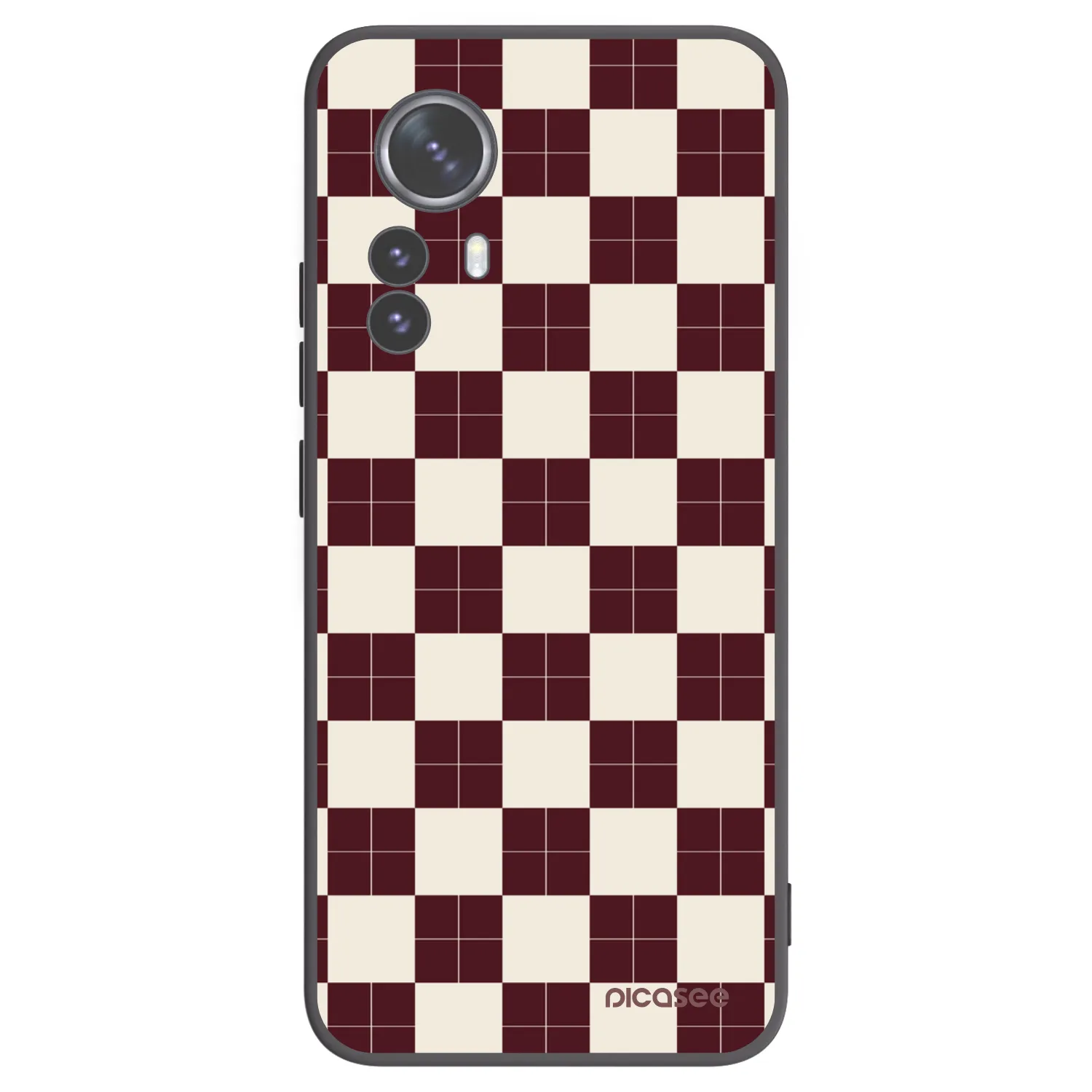 Picasee Μαύρη θήκη σιλικόνης για Xiaomi 12 Pro - Checked Away