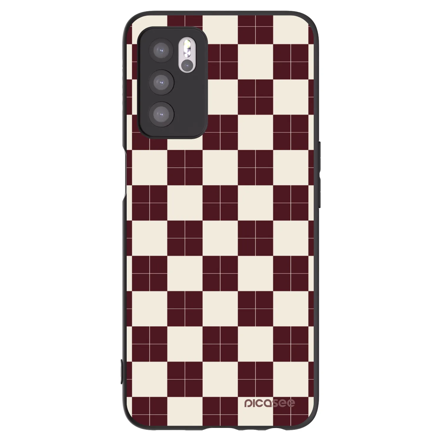 Picasee Μαύρη θήκη σιλικόνης για OPPO A16 - Checked Away