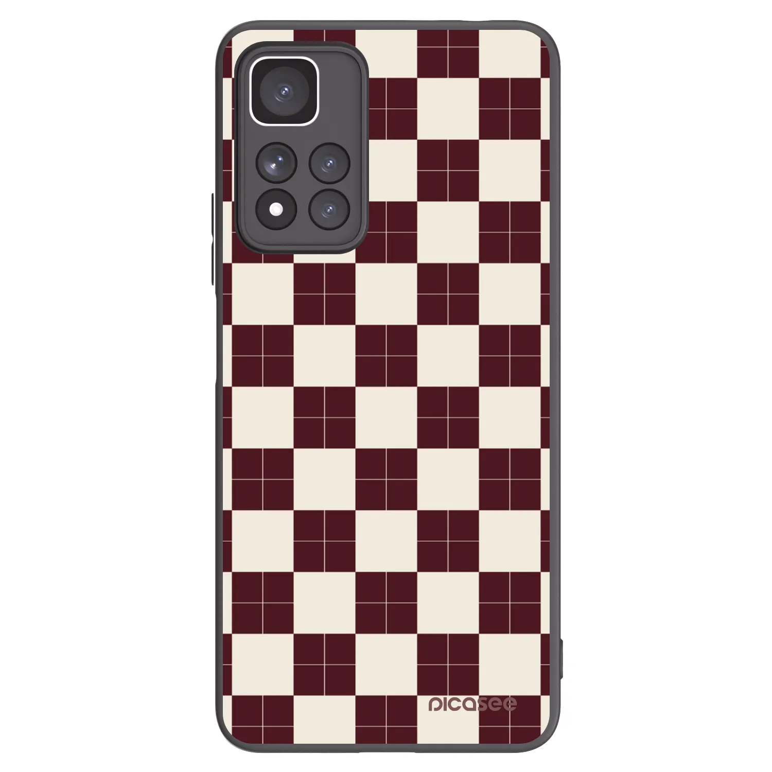 Picasee Μαύρη θήκη σιλικόνης για Xiaomi Redmi Note 11 Pro+ 5G - Checked Away