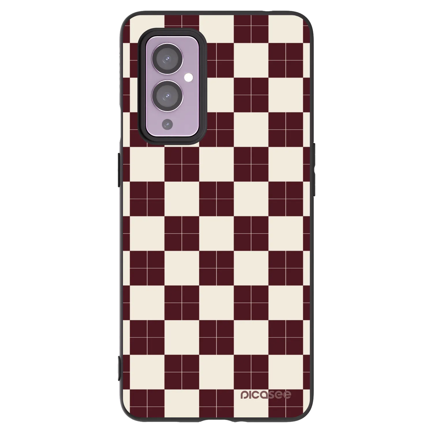 Picasee Μαύρη θήκη σιλικόνης για OnePlus 9 - Checked Away