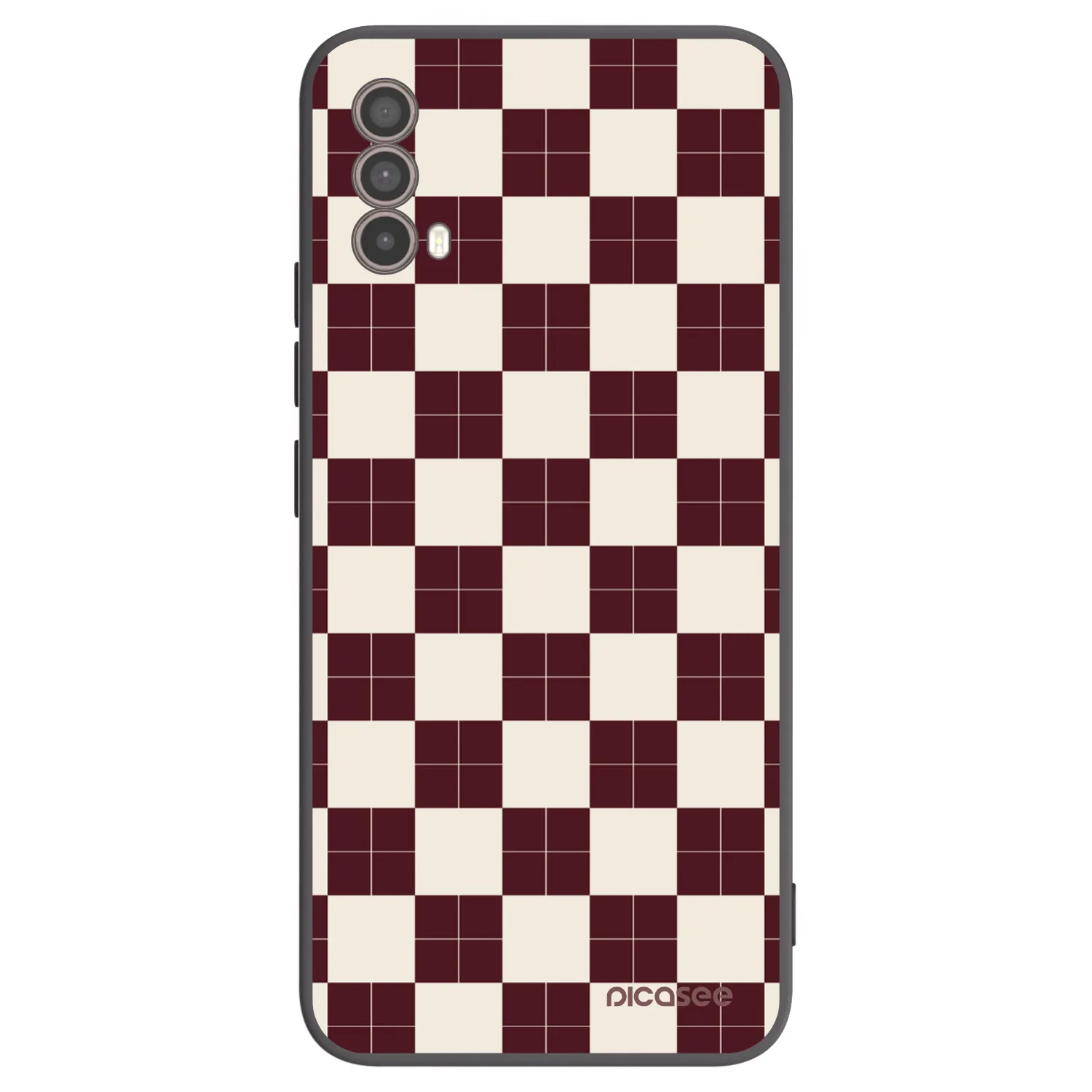 Picasee Μαύρη θήκη σιλικόνης για Motorola Moto E40 - Checked Away