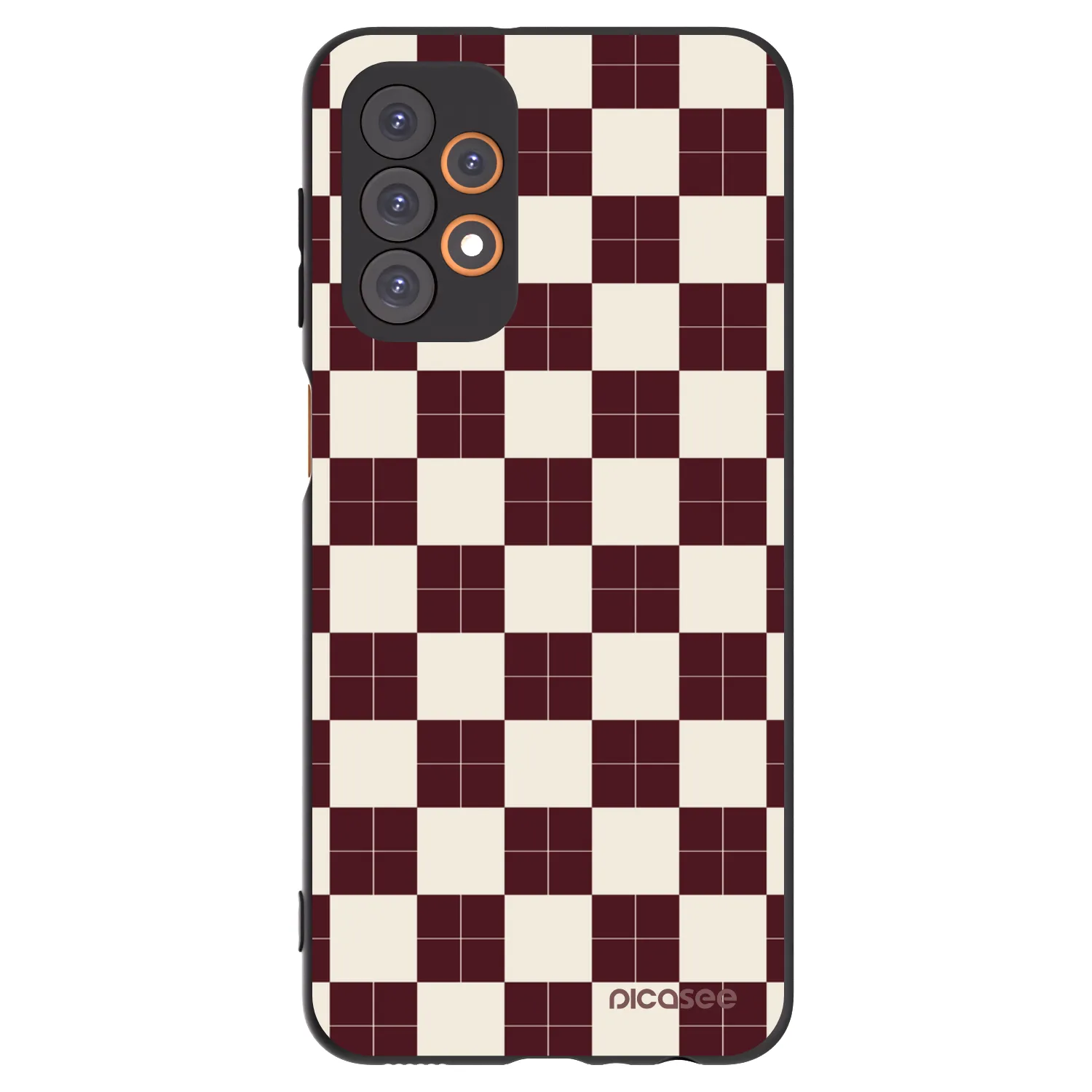 Picasee Μαύρη θήκη σιλικόνης για Samsung Galaxy A23 A235F 4G - Checked Away