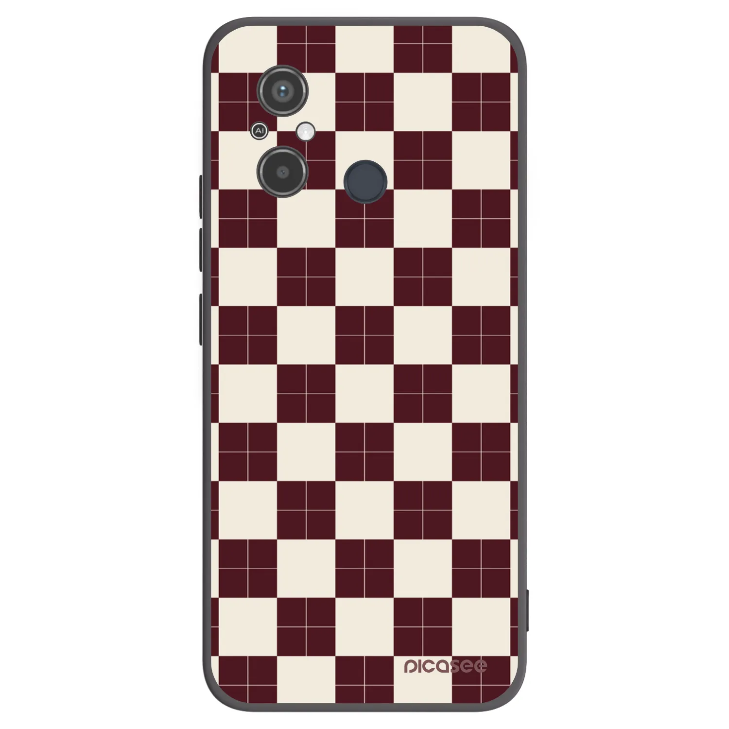 Picasee Μαύρη θήκη σιλικόνης για Xiaomi Redmi 12C - Checked Away