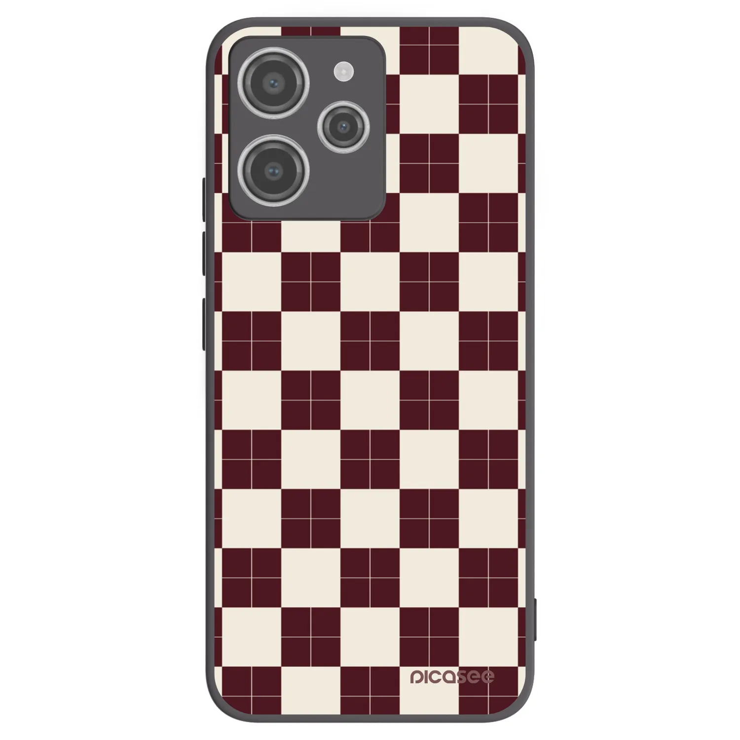 Picasee Μαύρη θήκη σιλικόνης για Xiaomi Redmi 12 4G - Checked Away