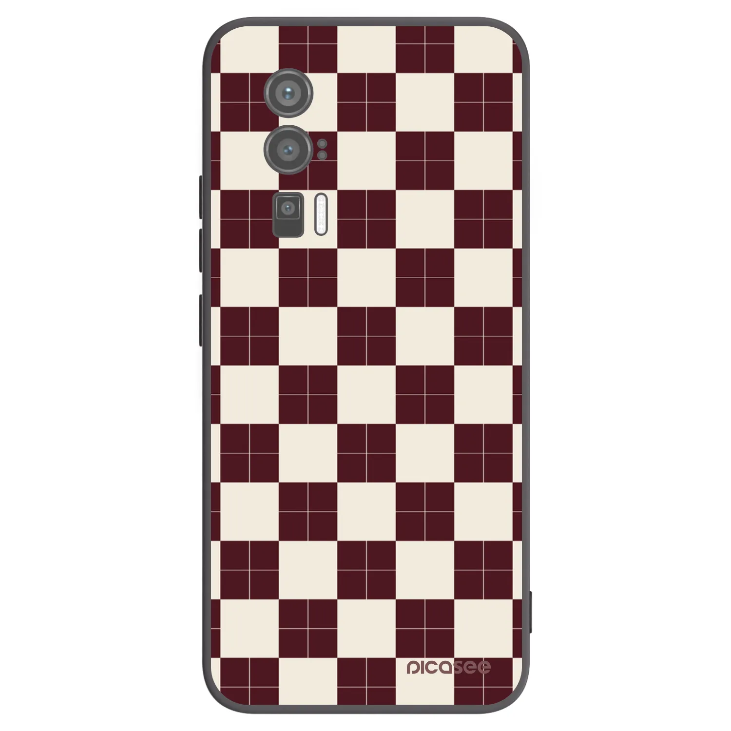 Picasee Μαύρη θήκη σιλικόνης για Xiaomi Poco F5 Pro 5G - Checked Away