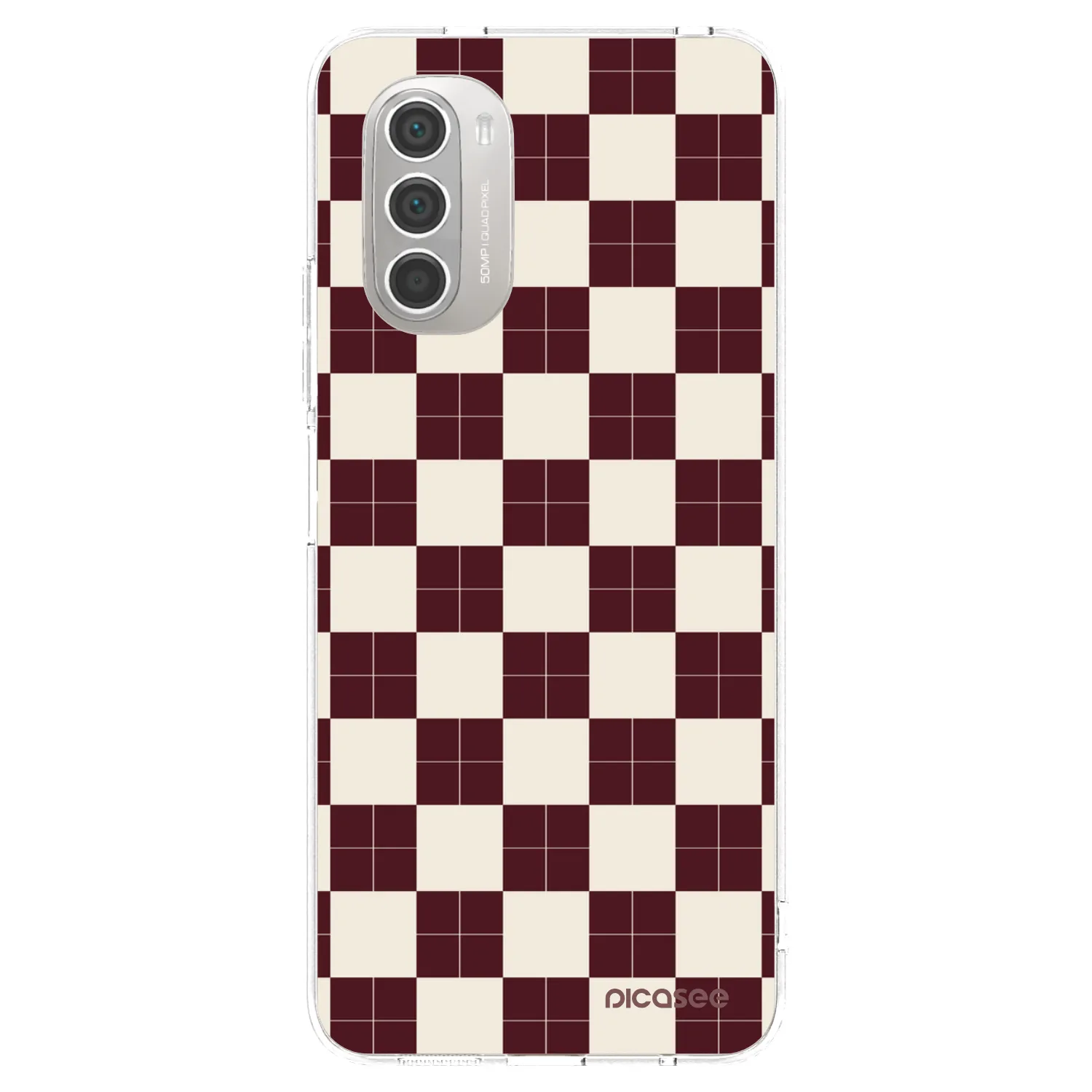 Picasee διαφανής θήκη σιλικόνης Motorola Moto G51 - Checked Away