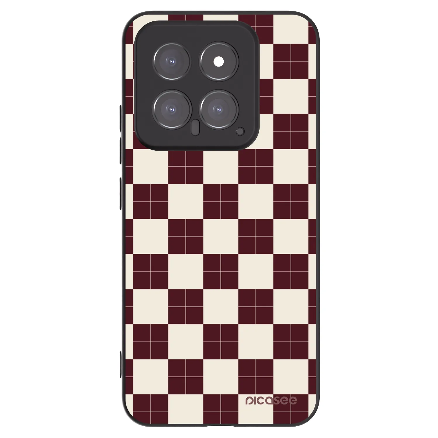Picasee Μαύρη θήκη σιλικόνης για Xiaomi 14 - Checked Away