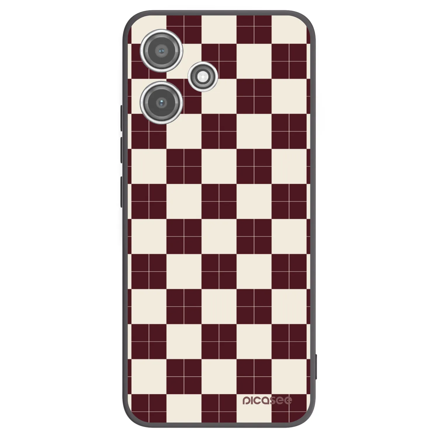 Picasee Μαύρη θήκη σιλικόνης για Xiaomi Redmi 12 5G - Checked Away