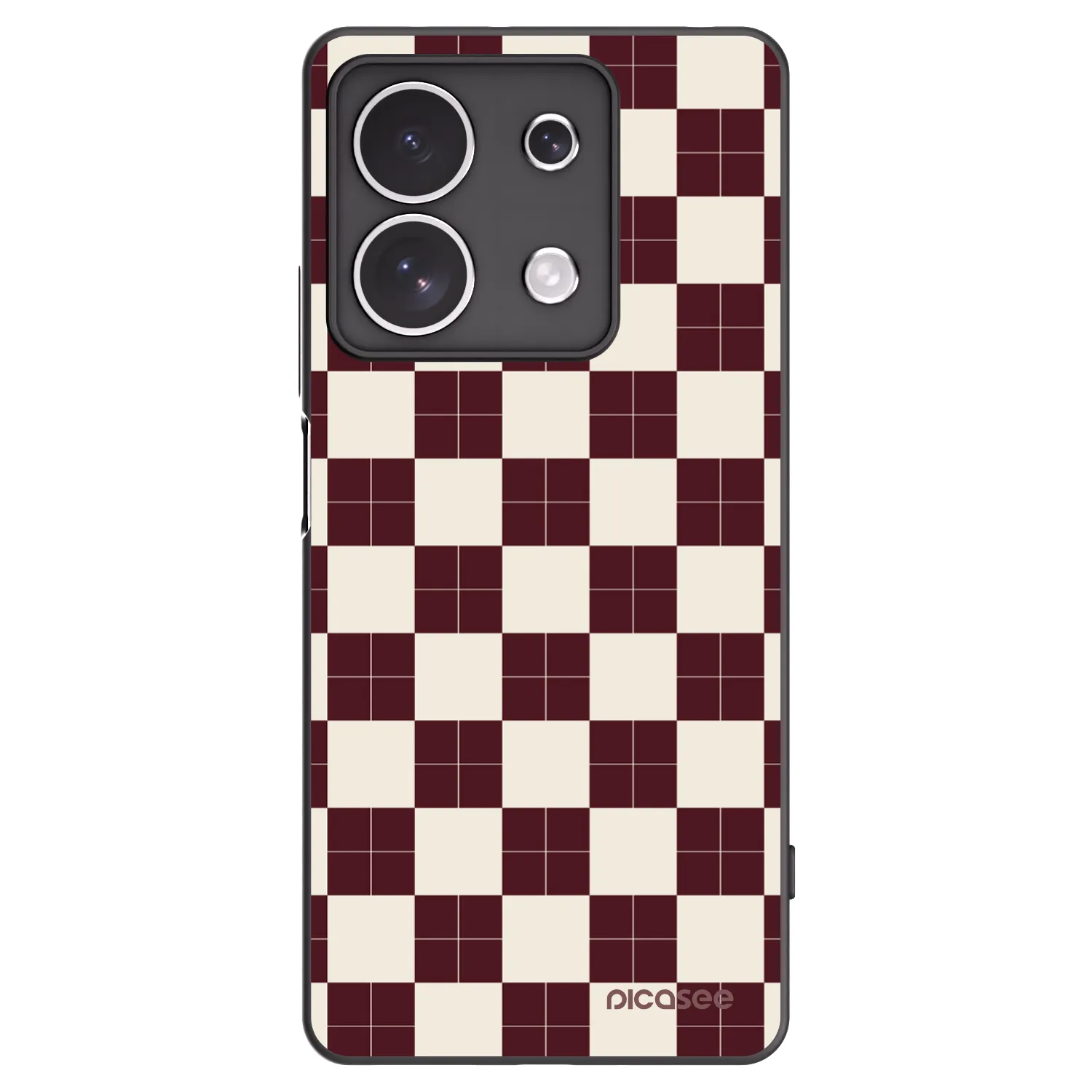 Picasee Μαύρη θήκη σιλικόνης για Xiaomi Redmi Note 13 4G - Checked Away