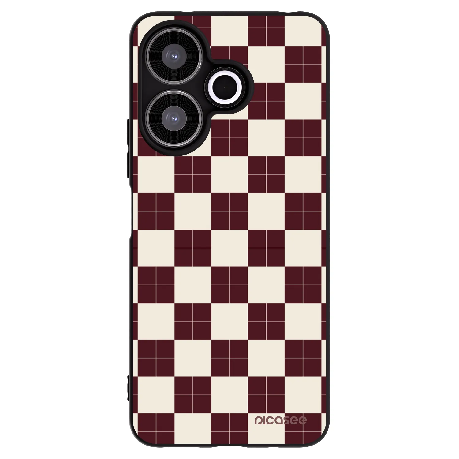 Picasee Μαύρη θήκη σιλικόνης για Xiaomi Redmi 13 4G - Checked Away