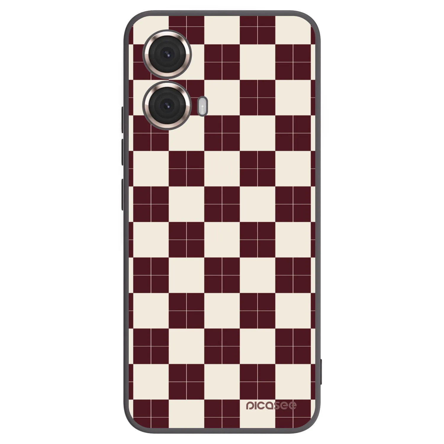 Picasee Μαύρη θήκη σιλικόνης για Motorola Moto G85 - Checked Away