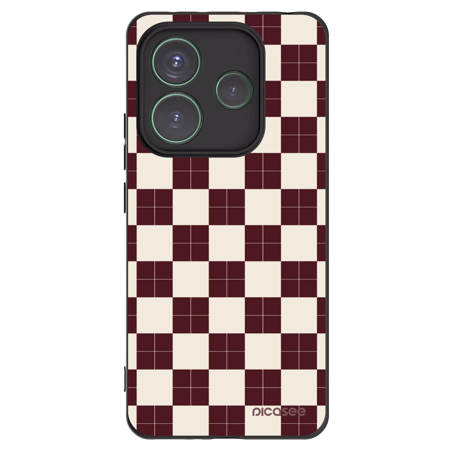 Picasee Μαύρη θήκη σιλικόνης για Xiaomi Redmi Note 14 5G - Checked Away