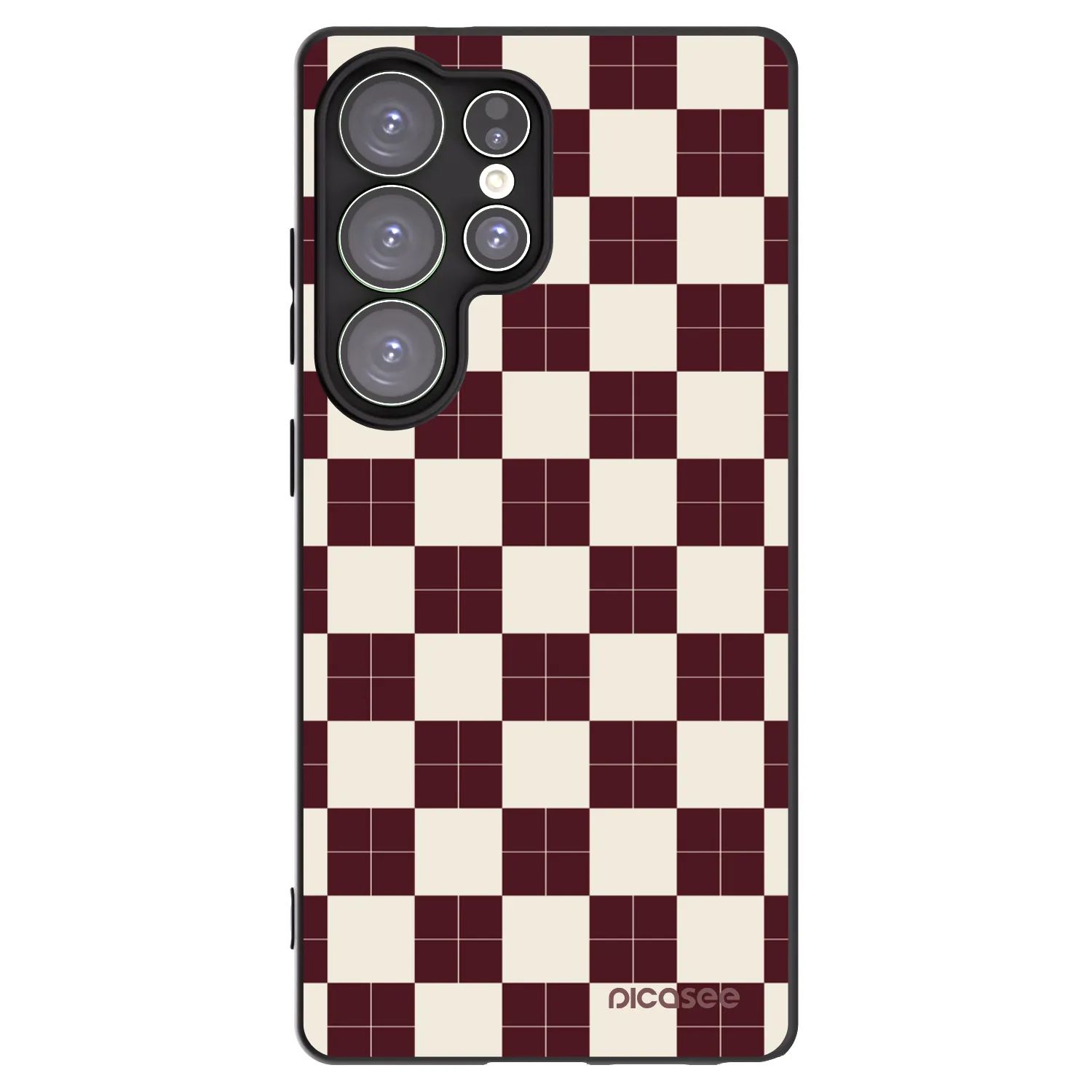 Picasee Μαύρη θήκη σιλικόνης για Samsung Galaxy S25 Ultra 5G - Checked Away